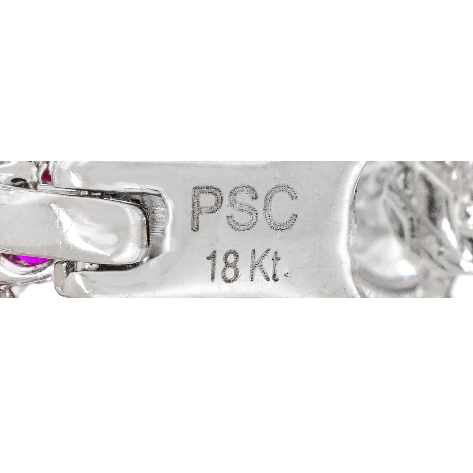 Boucles d'oreilles spectaculaires en rubis et diamants italiens Unisexe en vente