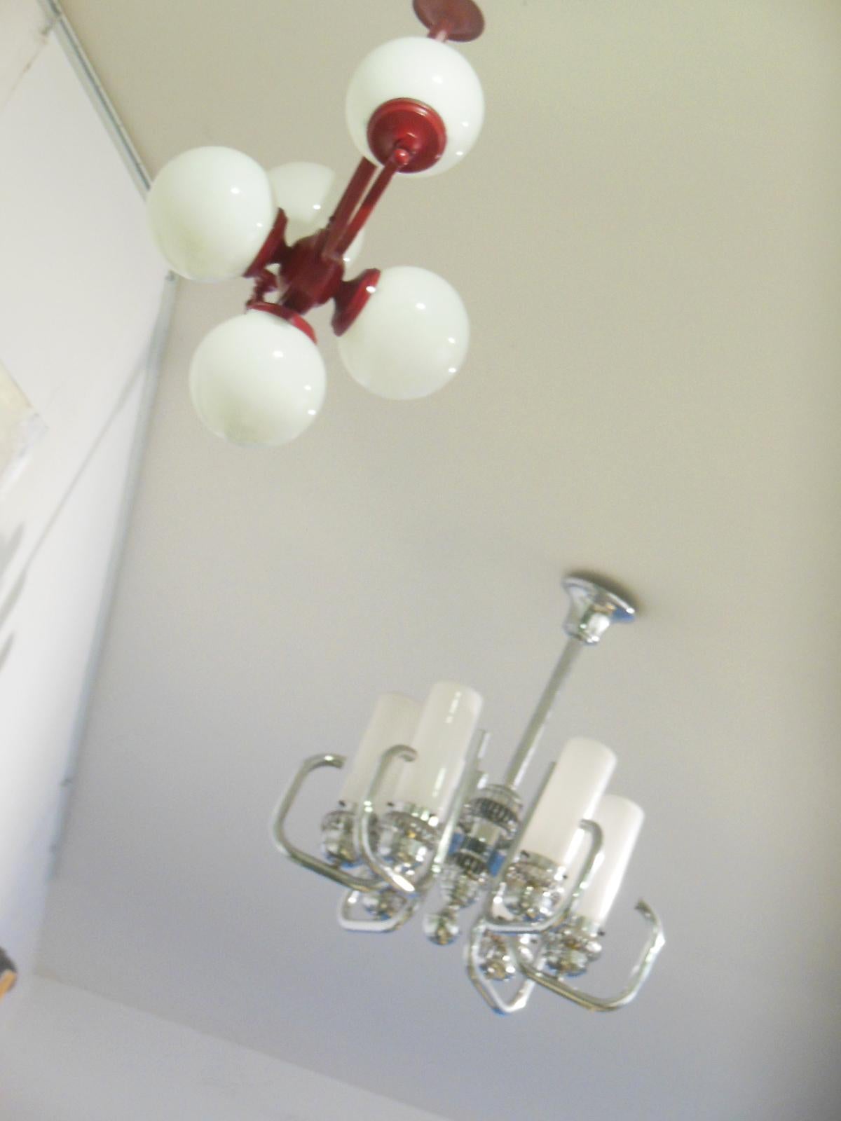 Spectaculaire lampadaire italien de l'ère spatiale  Lustre de Murano  60s-70s en vente 8