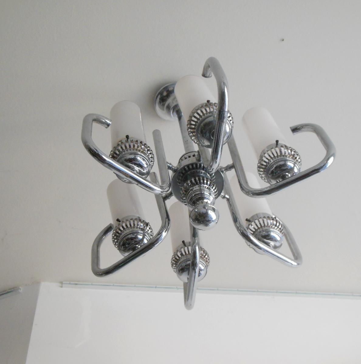 Spectaculaire lampadaire italien de l'ère spatiale  Lustre de Murano  60s-70s en vente 10