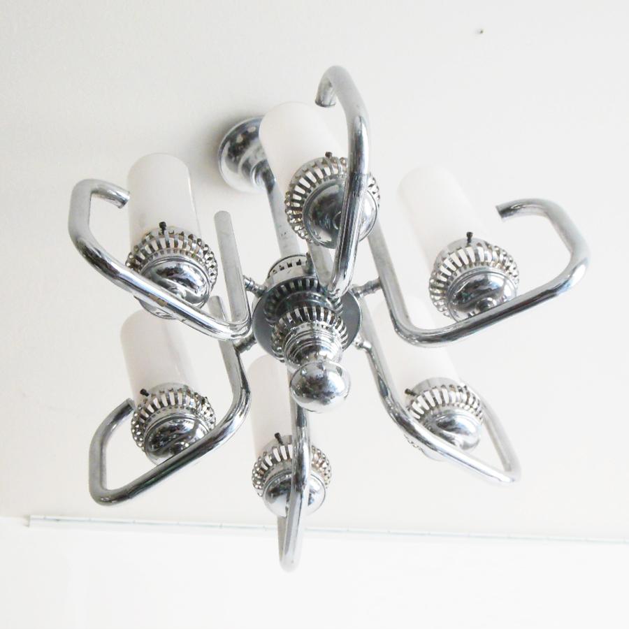 Spectaculaire lampadaire italien de l'ère spatiale  Lustre de Murano  60s-70s en vente 13
