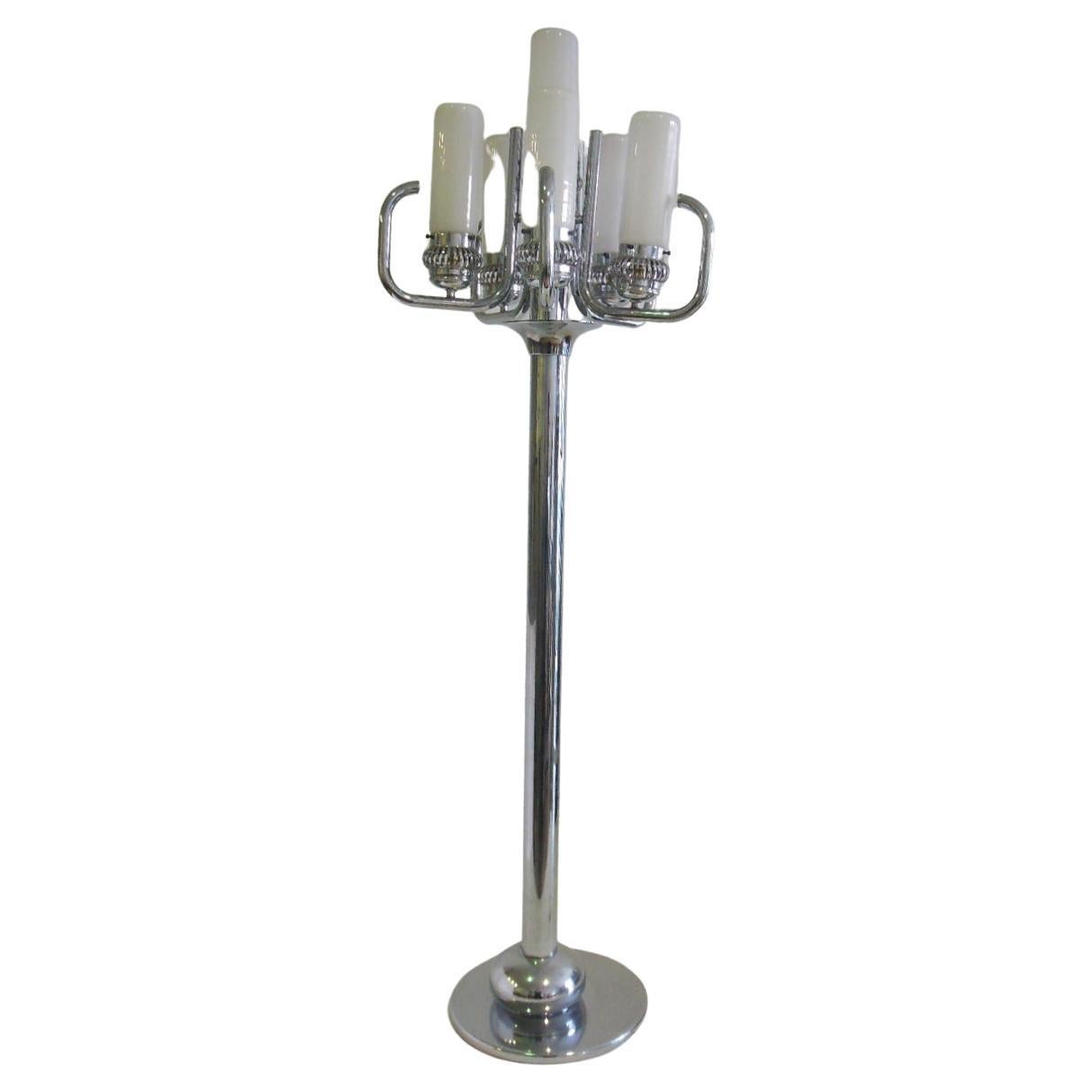 Spectaculaire lampadaire italien de l'ère spatiale  Lustre de Murano  60s-70s en vente 1