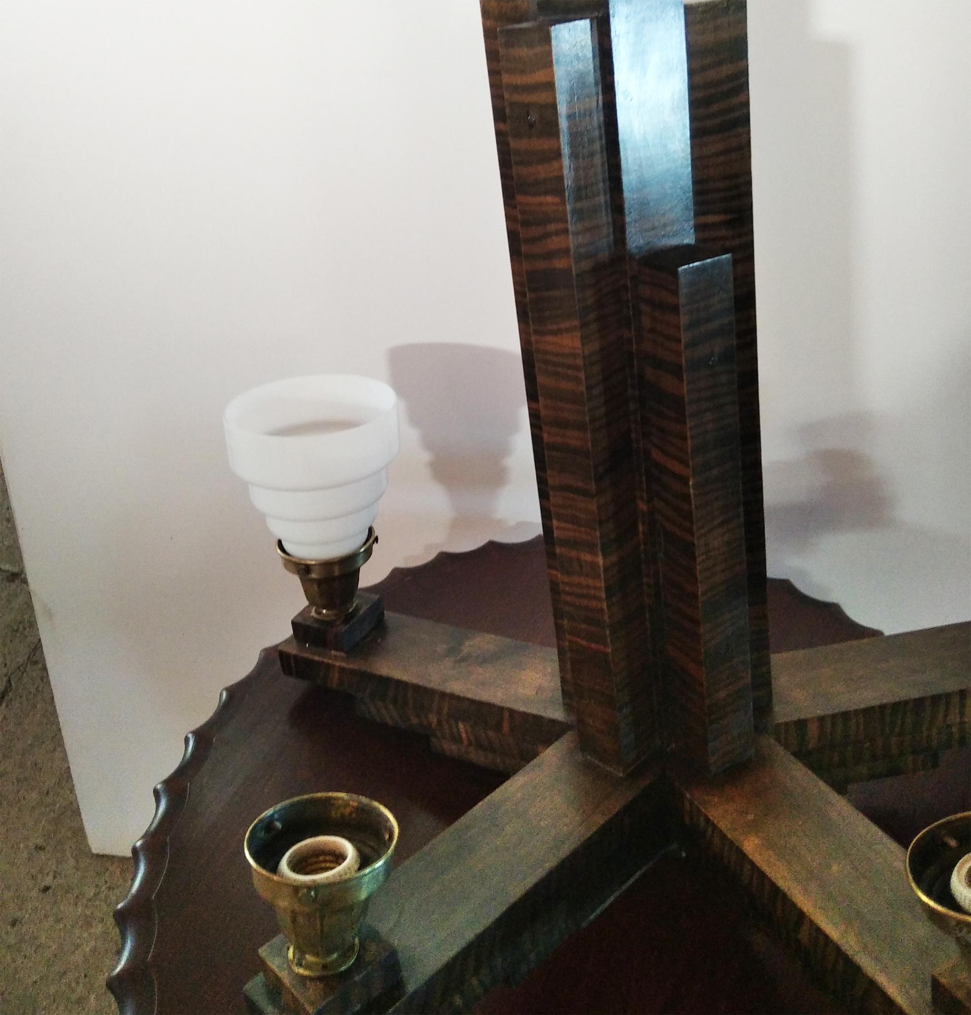 Art-Déco-Lampe oder Kronleuchter, spektakulärer Coromandel-Wolkenkratzer, frühes 20. Jahrhundert im Angebot 6
