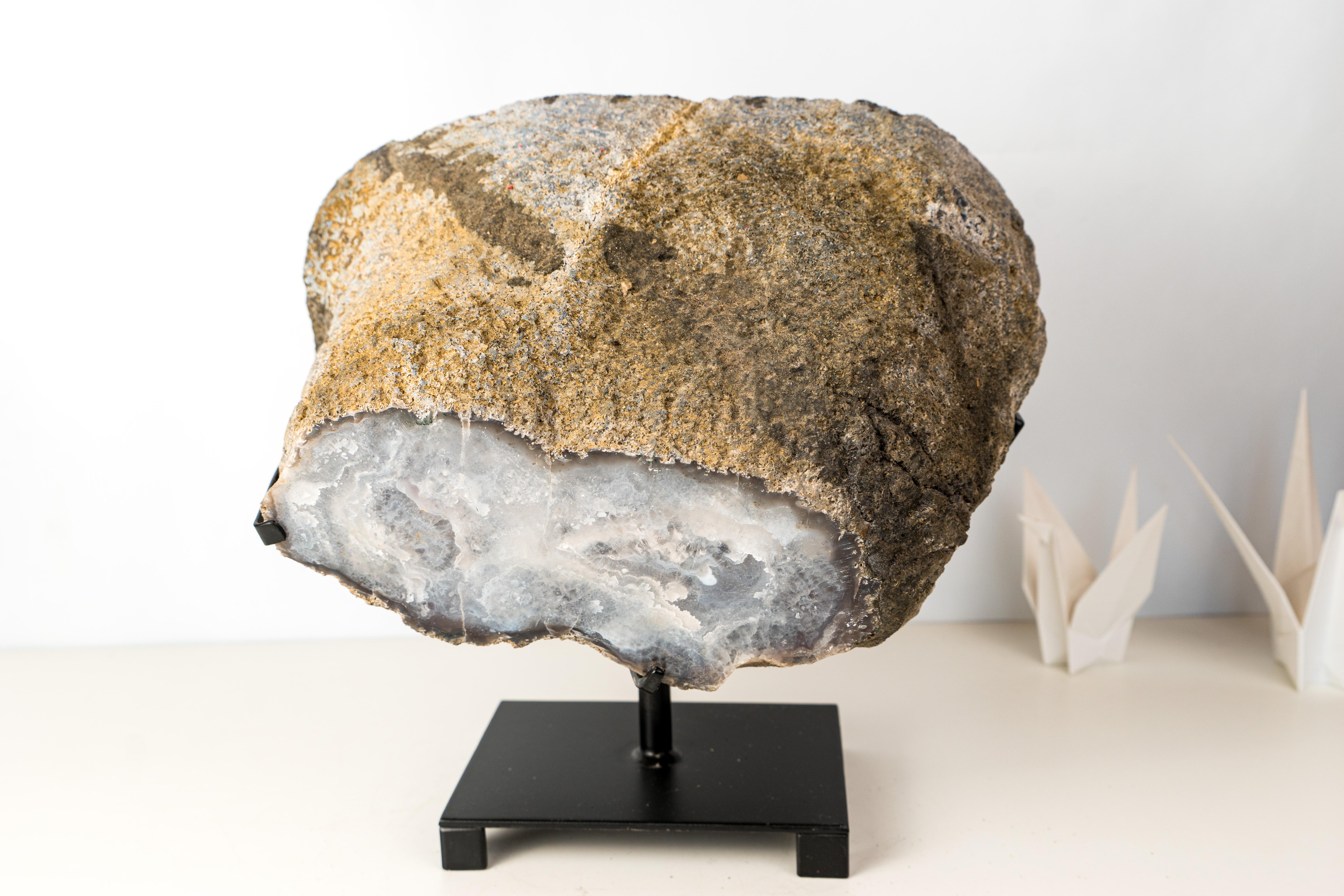 Spettacolare grande geode di ametista in grotta con druzy viola intenso in vendita 3