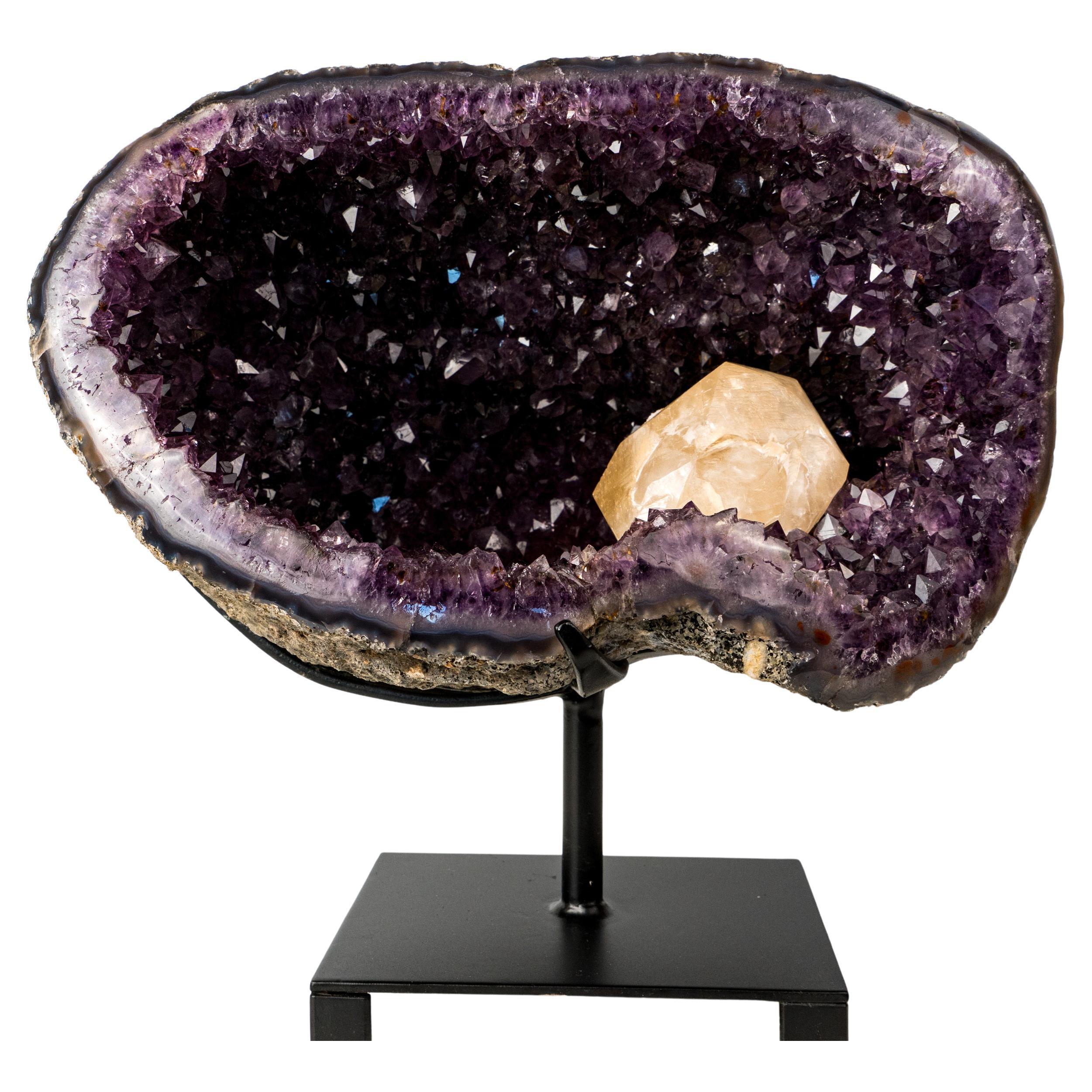 Spectacular Large Amethyst Geode Cave with Deep Purple Druzy