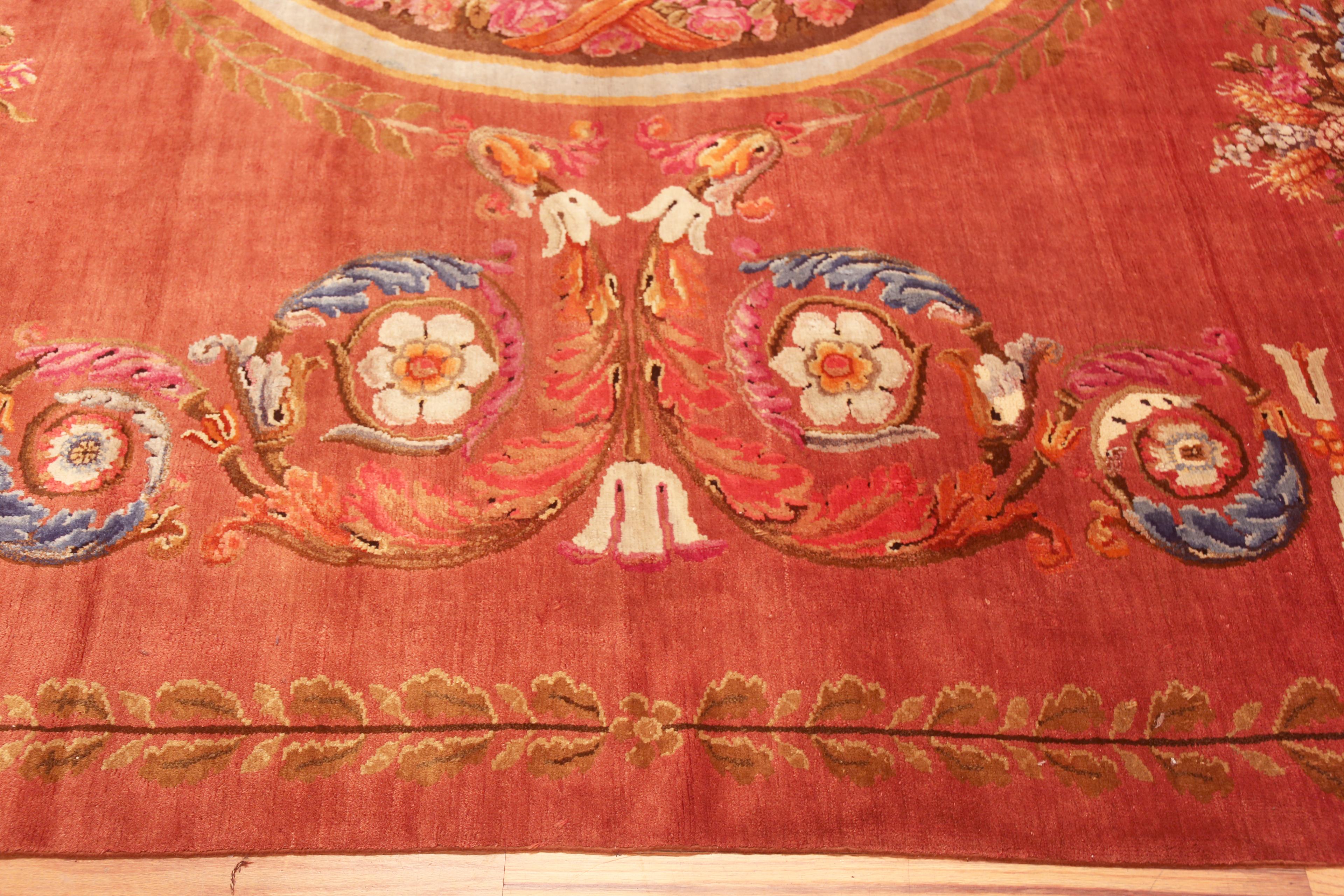 Spektakulärer großer antiker französischer Savonnerie-Teppich 14'4