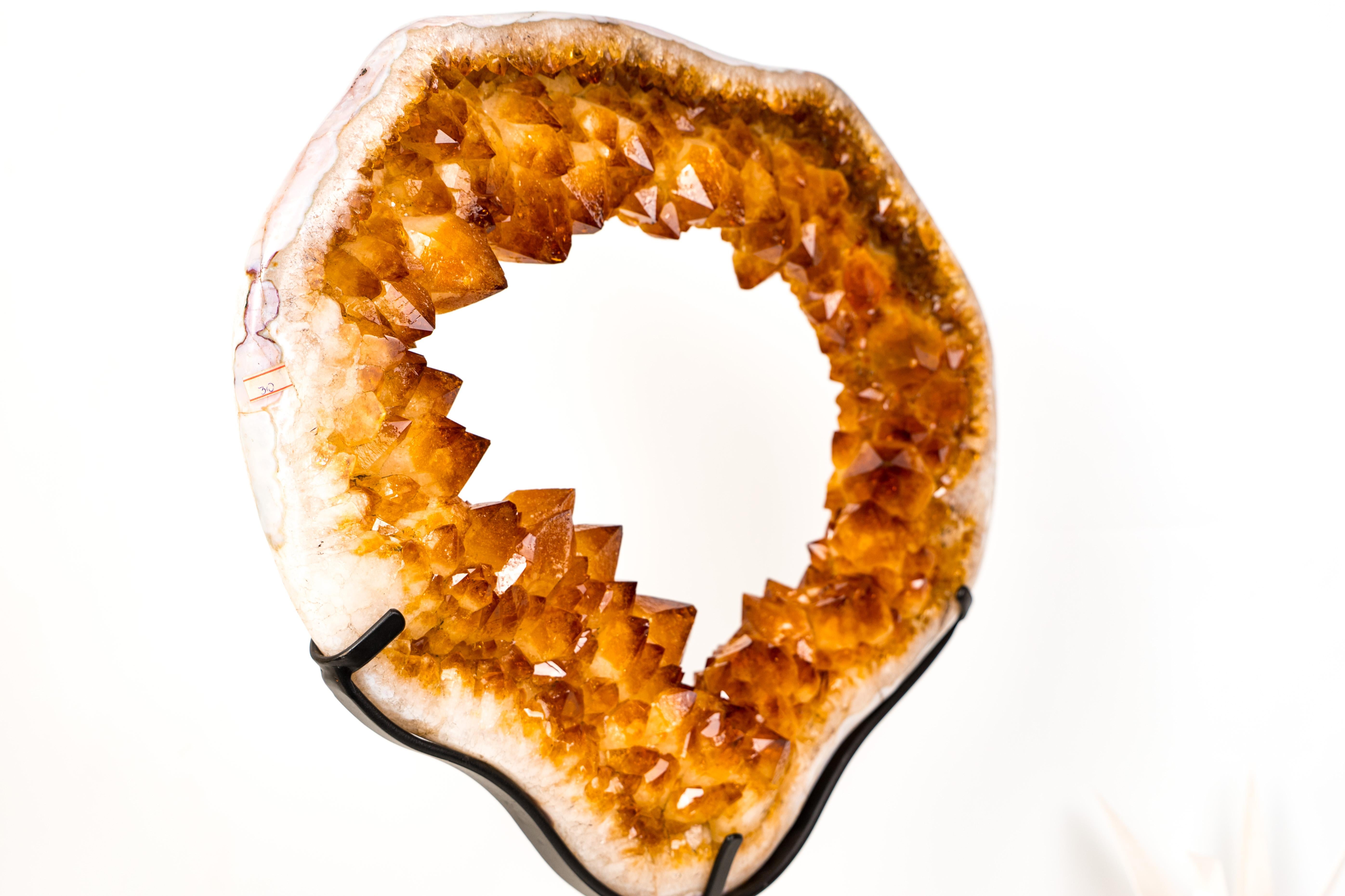 Contemporary Spectacular Large Citrine Geode Portal For Sale