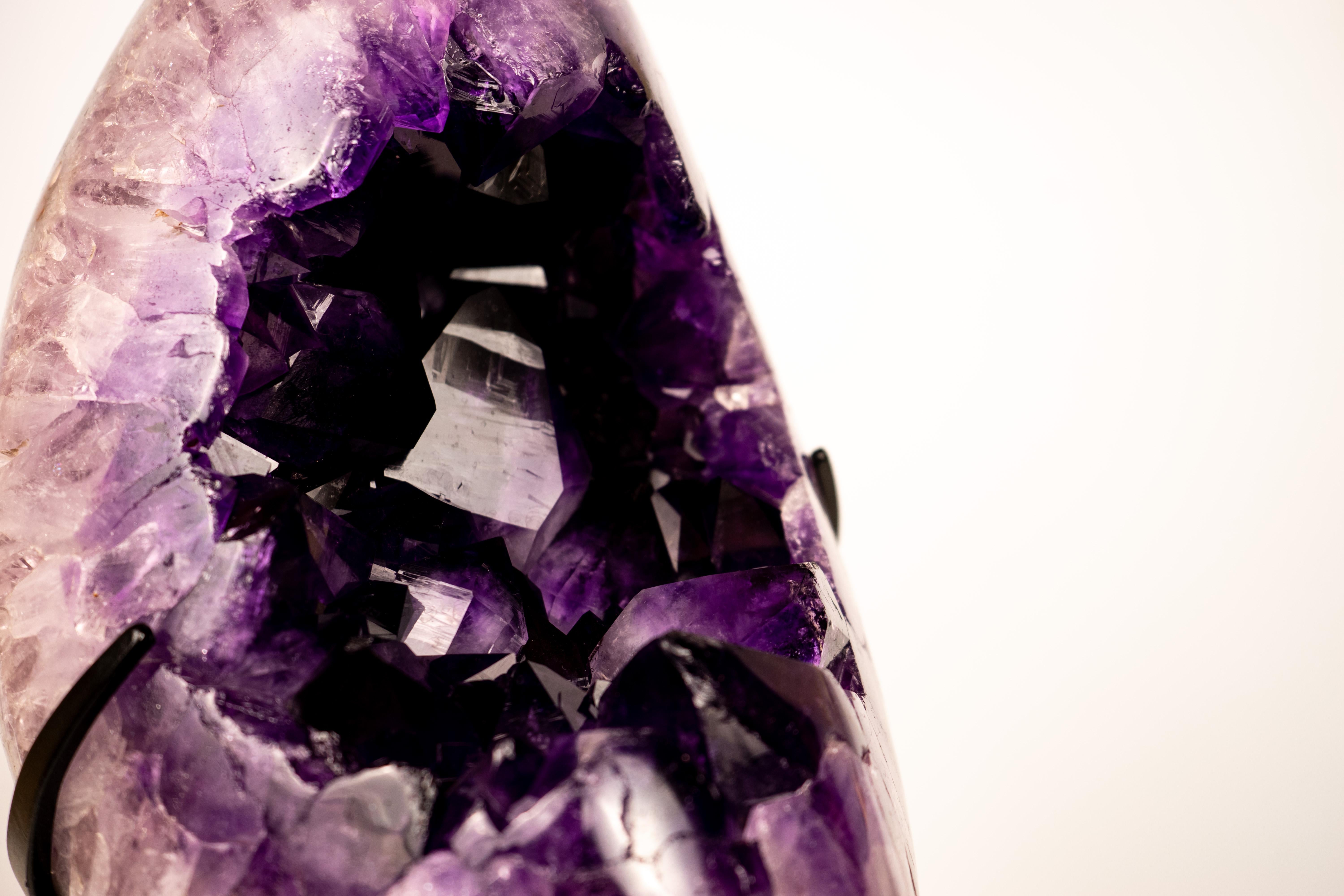 Brazilian Spectacular Large Half-Moon Amethyst Cluster For Sale