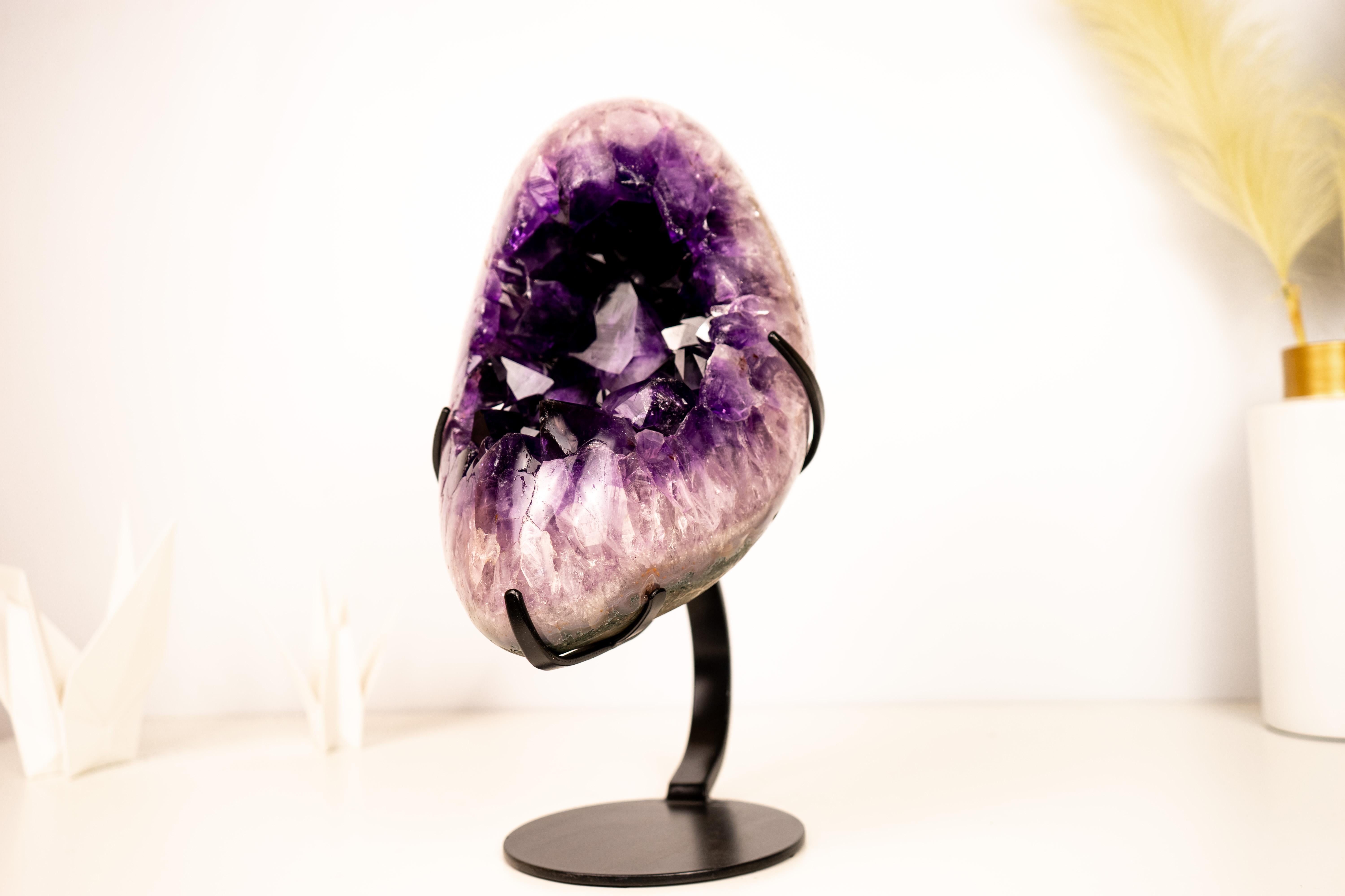 Contemporary Spectacular Large Half-Moon Amethyst Cluster For Sale