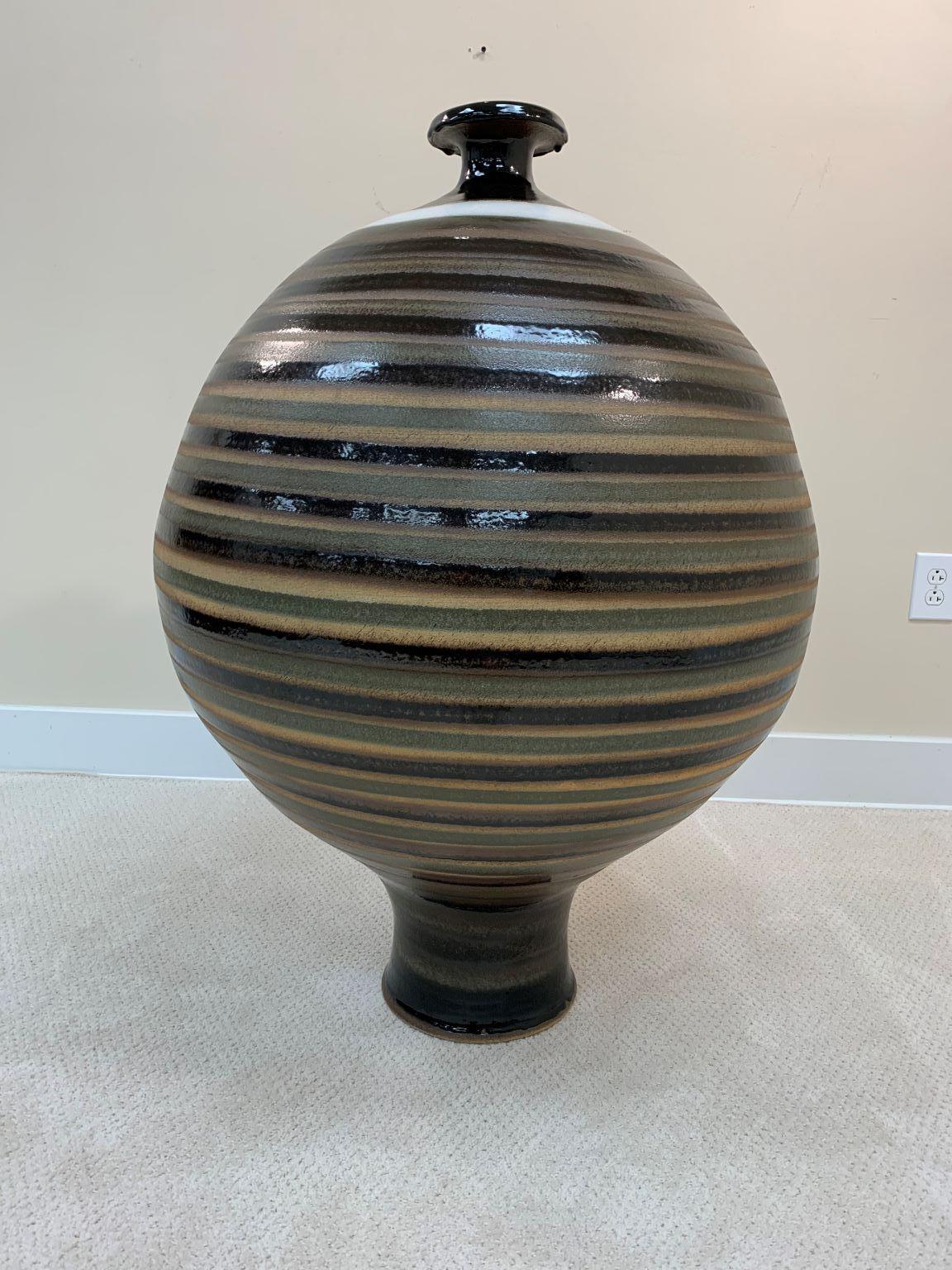 Pottery Spectacular Large Mid-Century  Vase In The Style of Antonio Prieto  C. 1970's For Sale