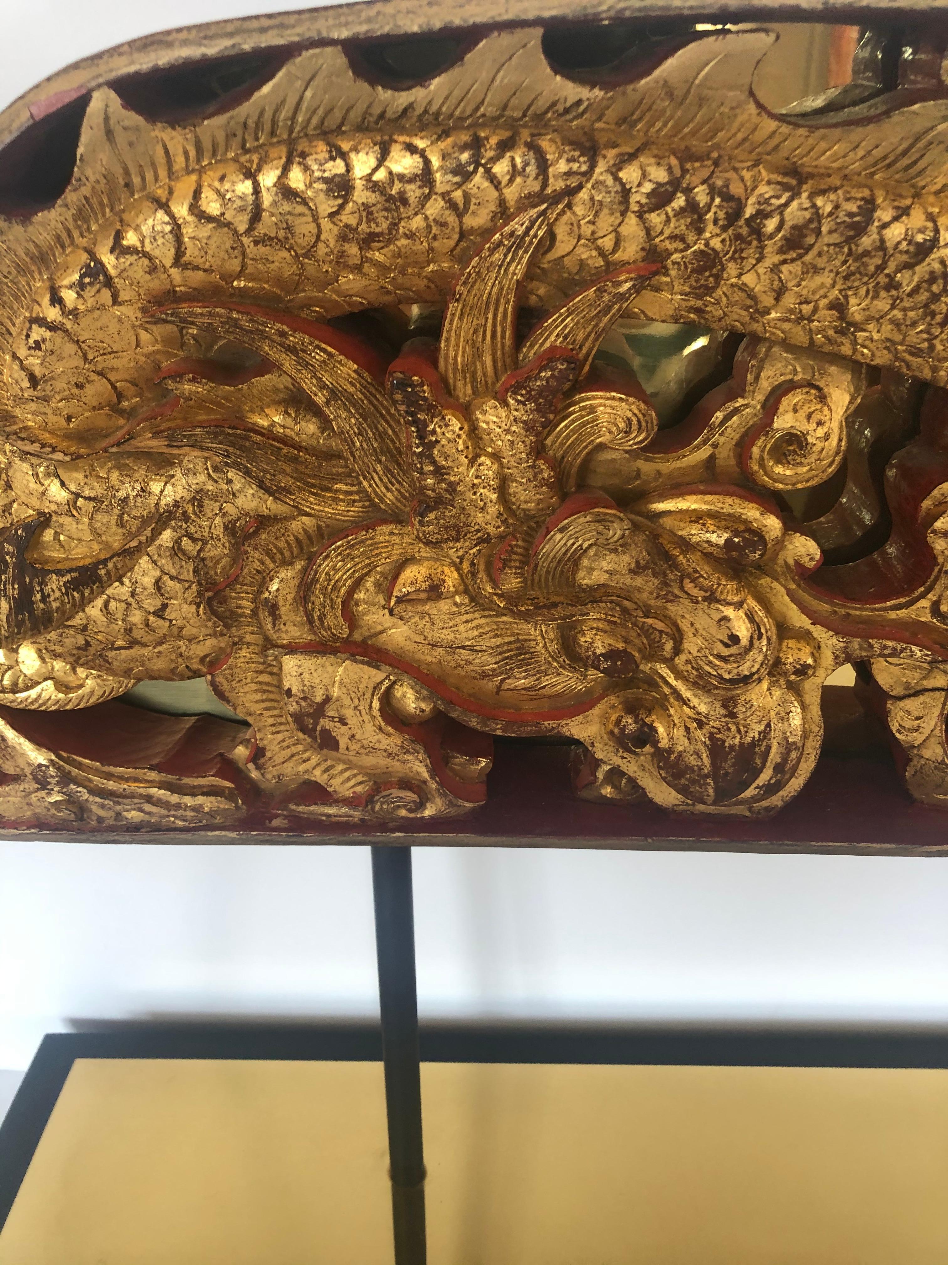 19th Century Spectacular Large Pair of Carved Gilded Architectural Fragment Sculptures