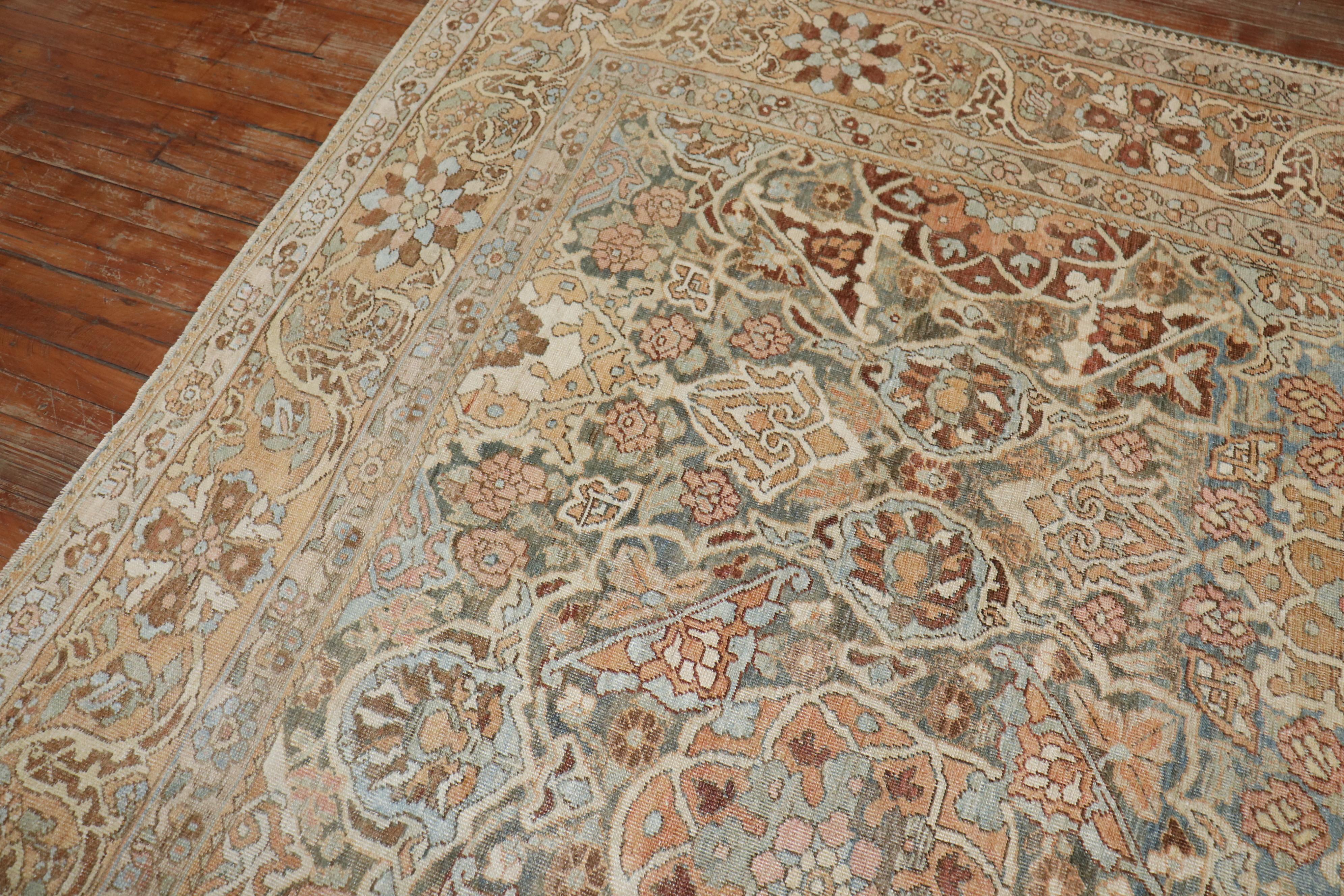 Hand-Woven Spectacular Large Scale Neutral Persian Oversize Bakhtiari Rug For Sale