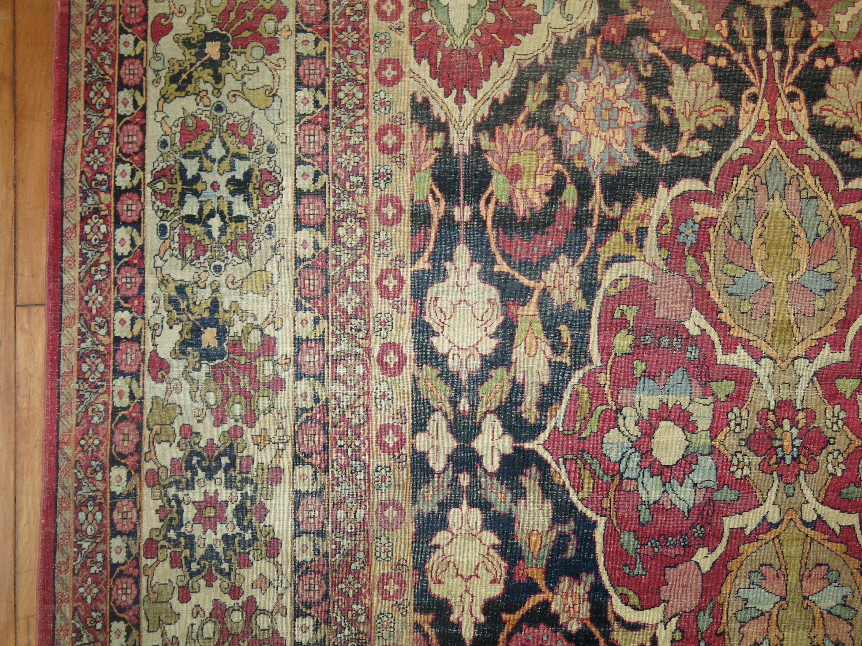 Spectacular Large Scale Traditional Kerman Rug For Sale 3