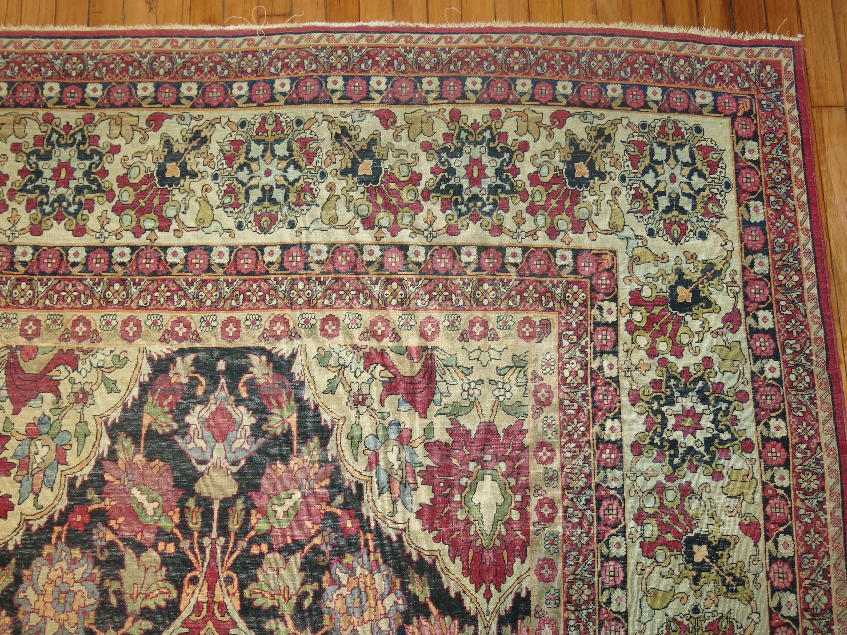 Spectacular Large Scale Traditional Kerman Rug For Sale 4