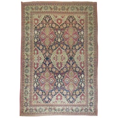 Antique Spectacular Large Scale Traditional Kerman Rug