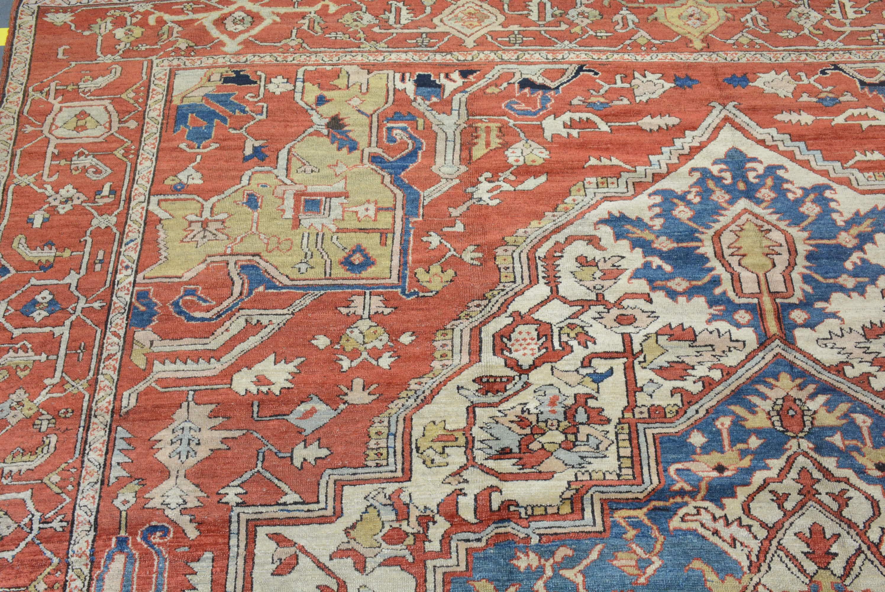 Heriz Serapi Spectacular Late 19th Century Serapi Carpet For Sale