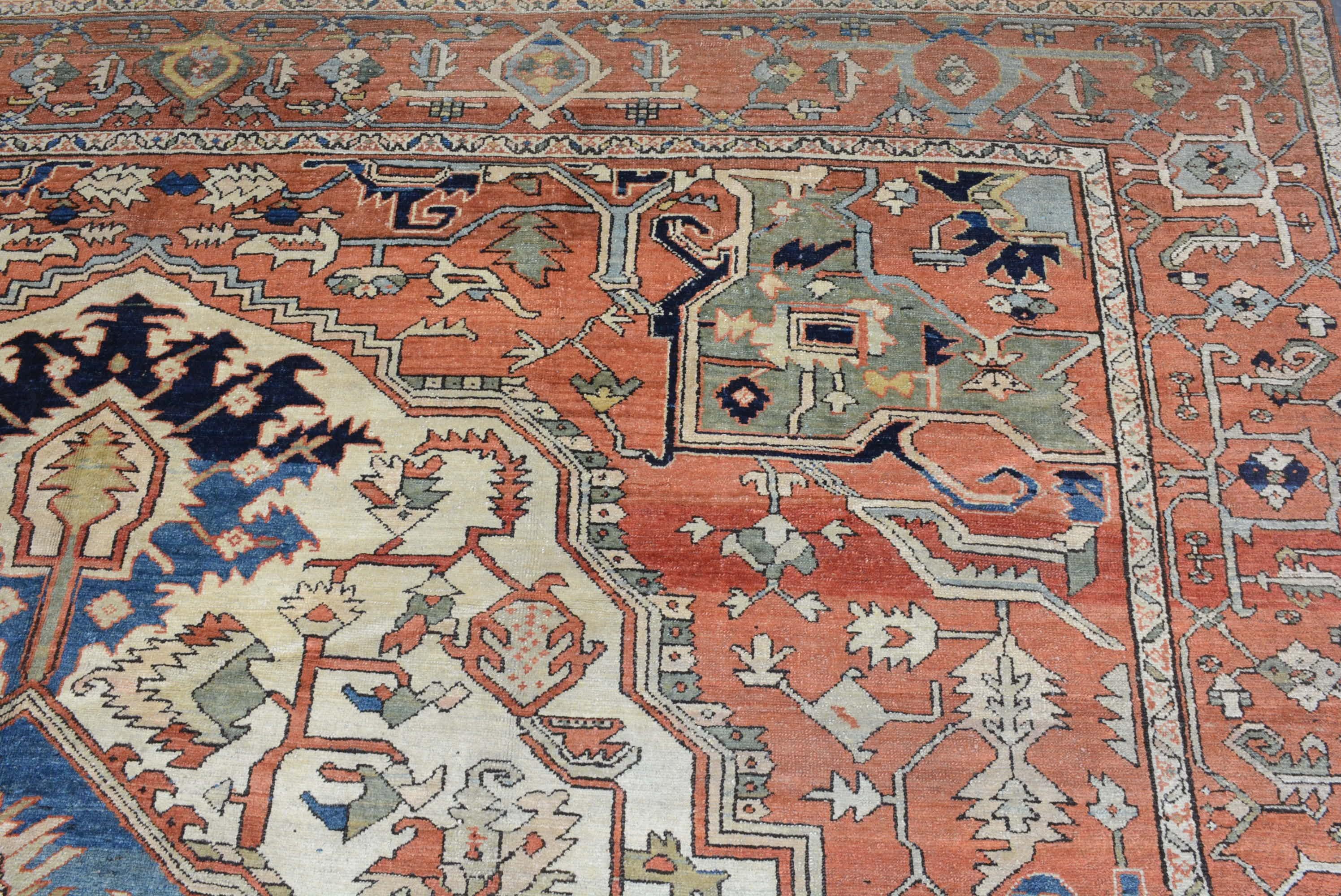 Persian Spectacular Late 19th Century Serapi Carpet For Sale