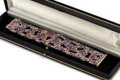 Spectacular Lavender Sapphire Diamond Bracelet