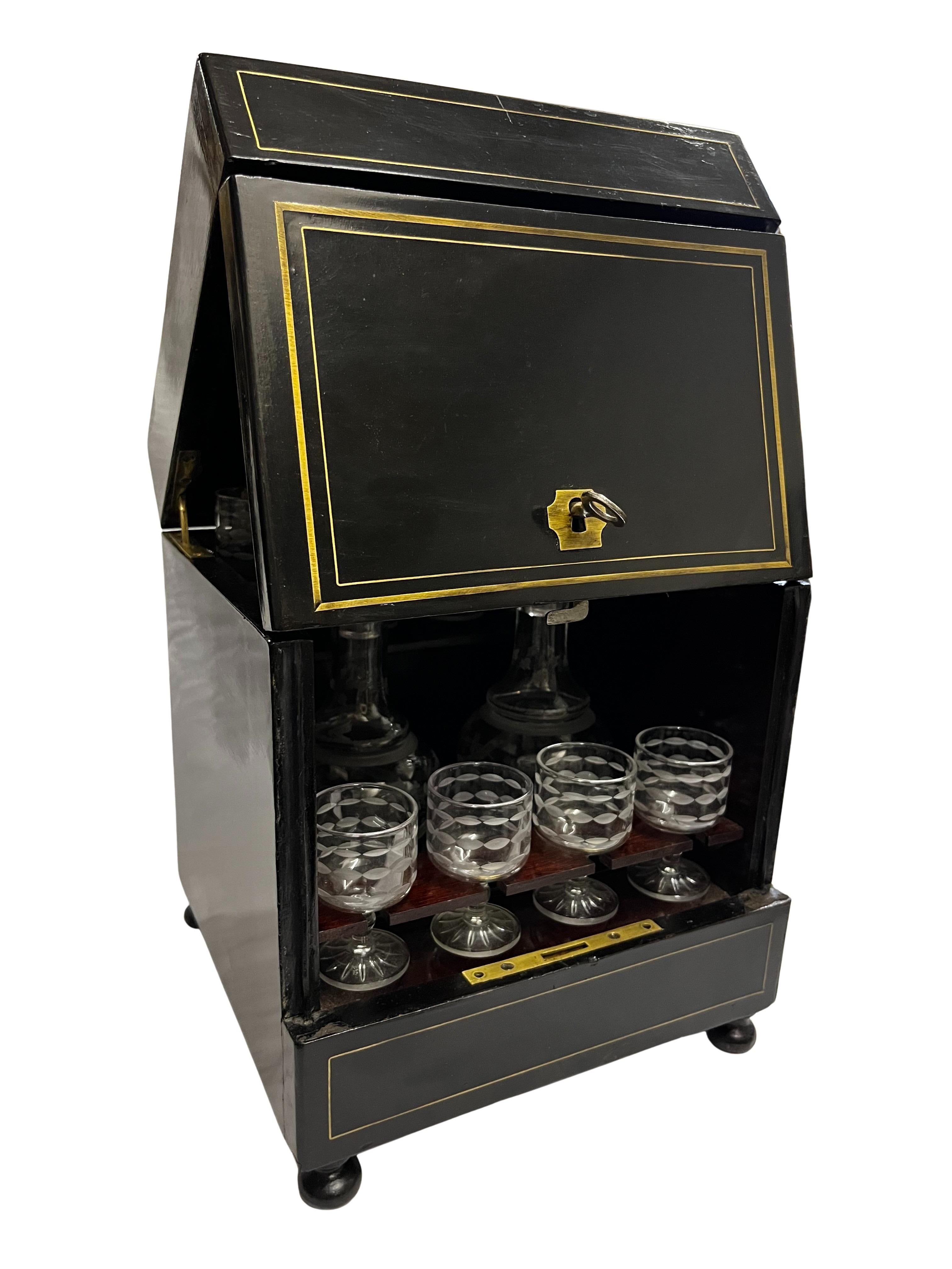 Late 19th Century Spectacular liquor chest box casket, tantalus, Napoleon III, bar, 1880, France