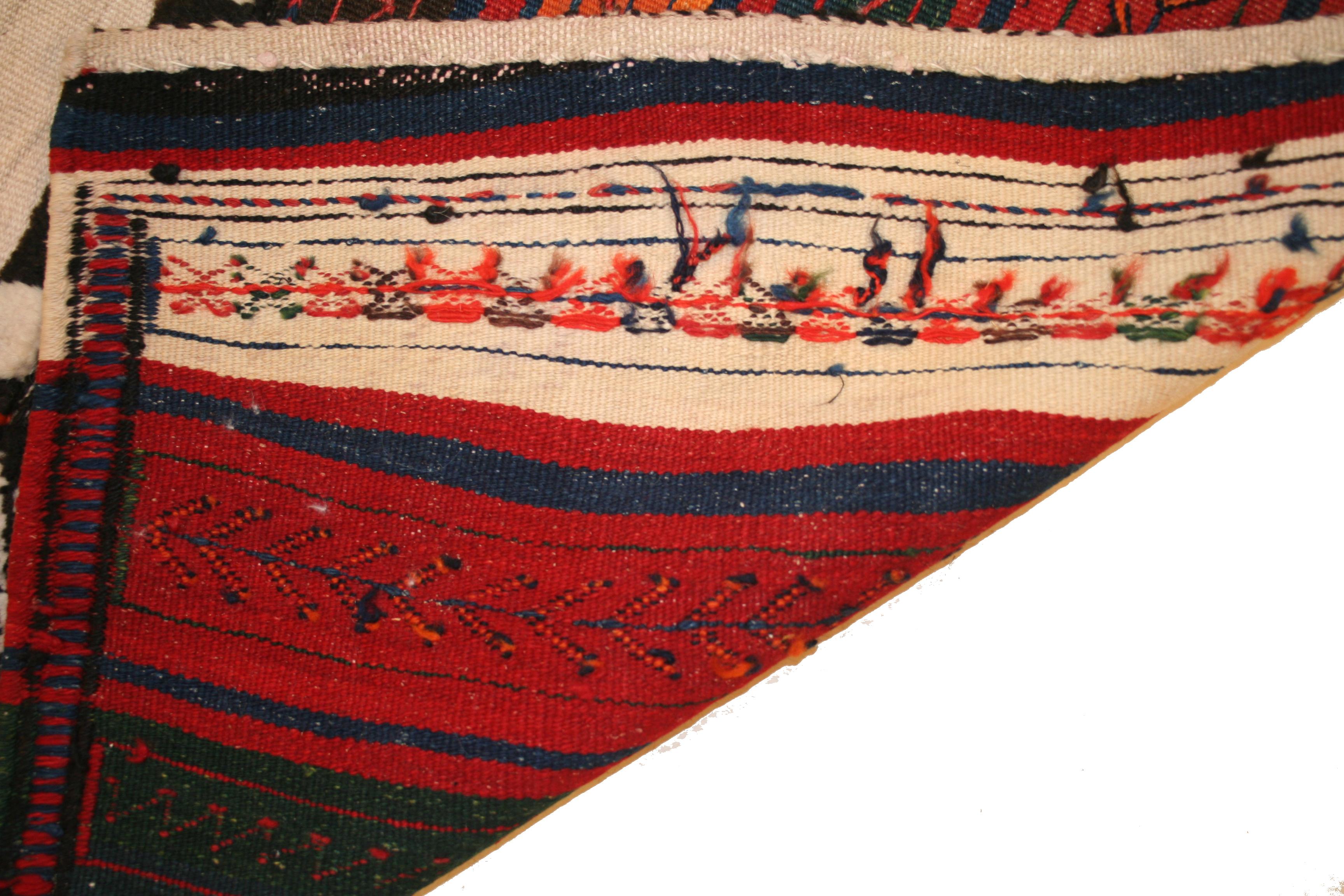 Early 20th Century Spectacular Manhattan Skyline Antique Tribal Tacheh Rug or Hanging  For Sale