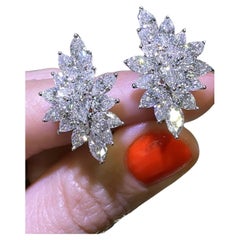 Spectacular Marquise & Pear Shape Diamond Fancy Earrings 6.23ct t.w.