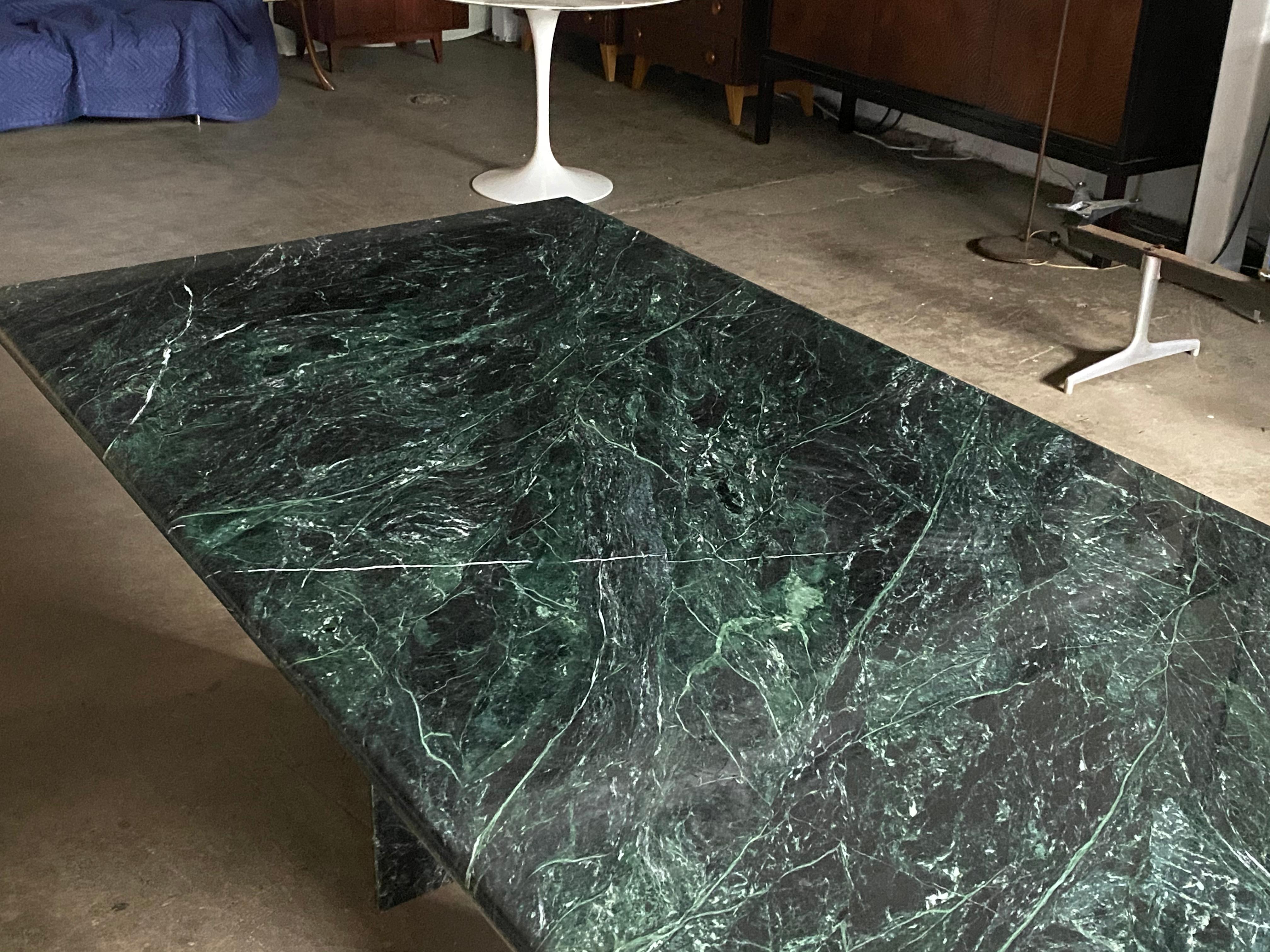 green marble dining room table
