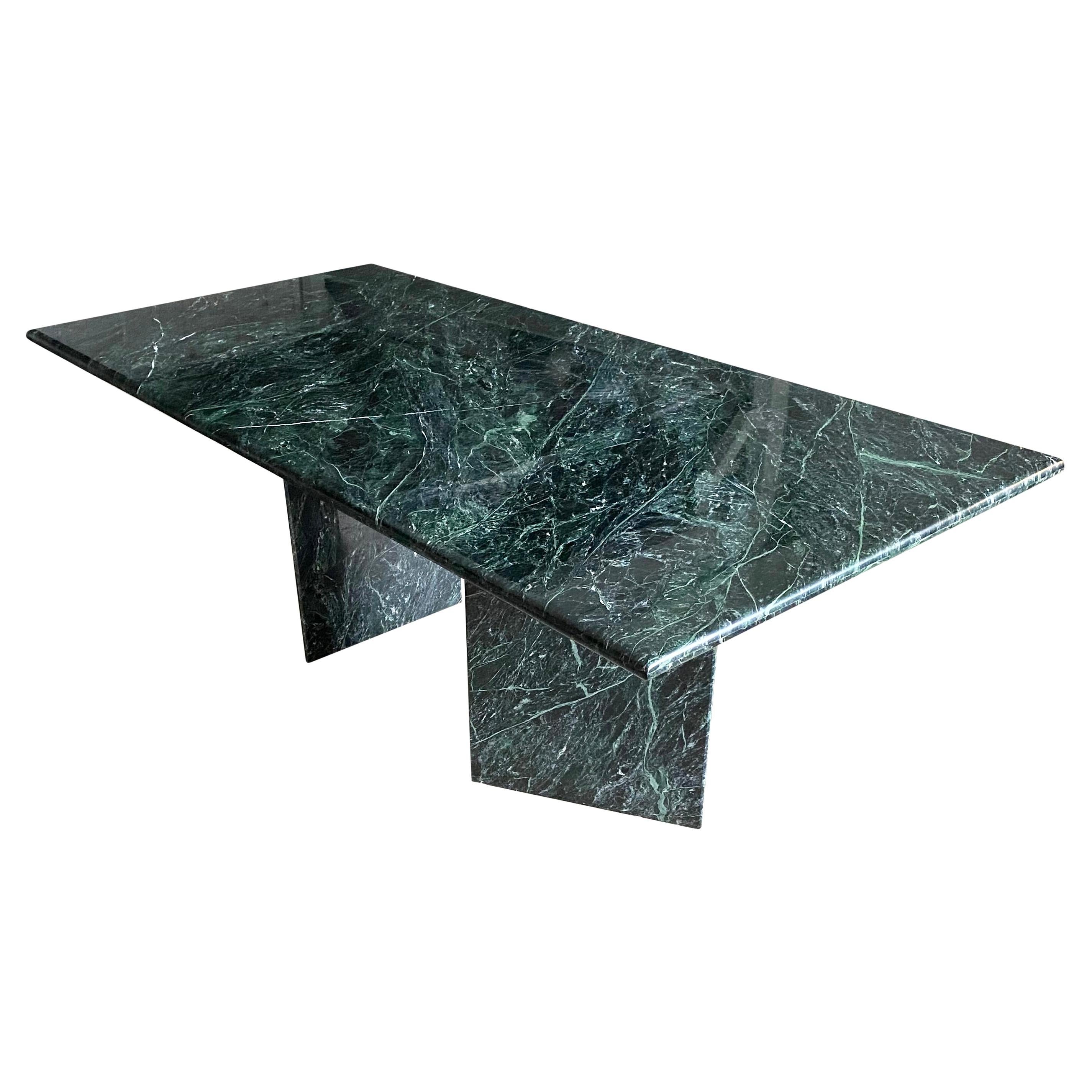 Spectacular Green Marble Modern Dining Table
