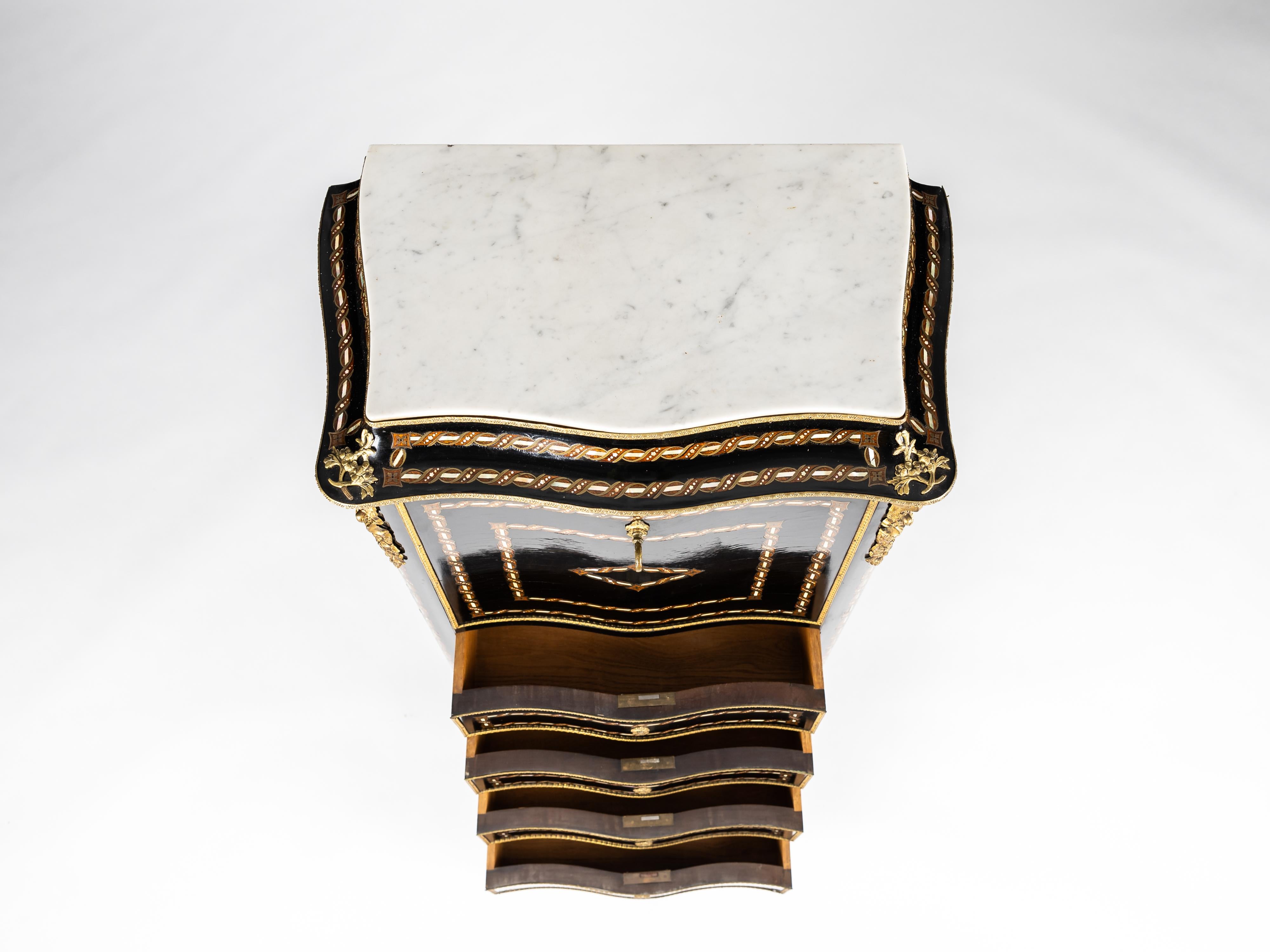 Spectacular masterspiece ladies writing secretary desk Napoleon III, 1860 France For Sale 10