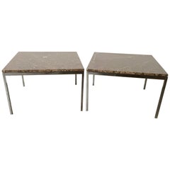Spectacular Matched Pair of Florence Knoll End Tables