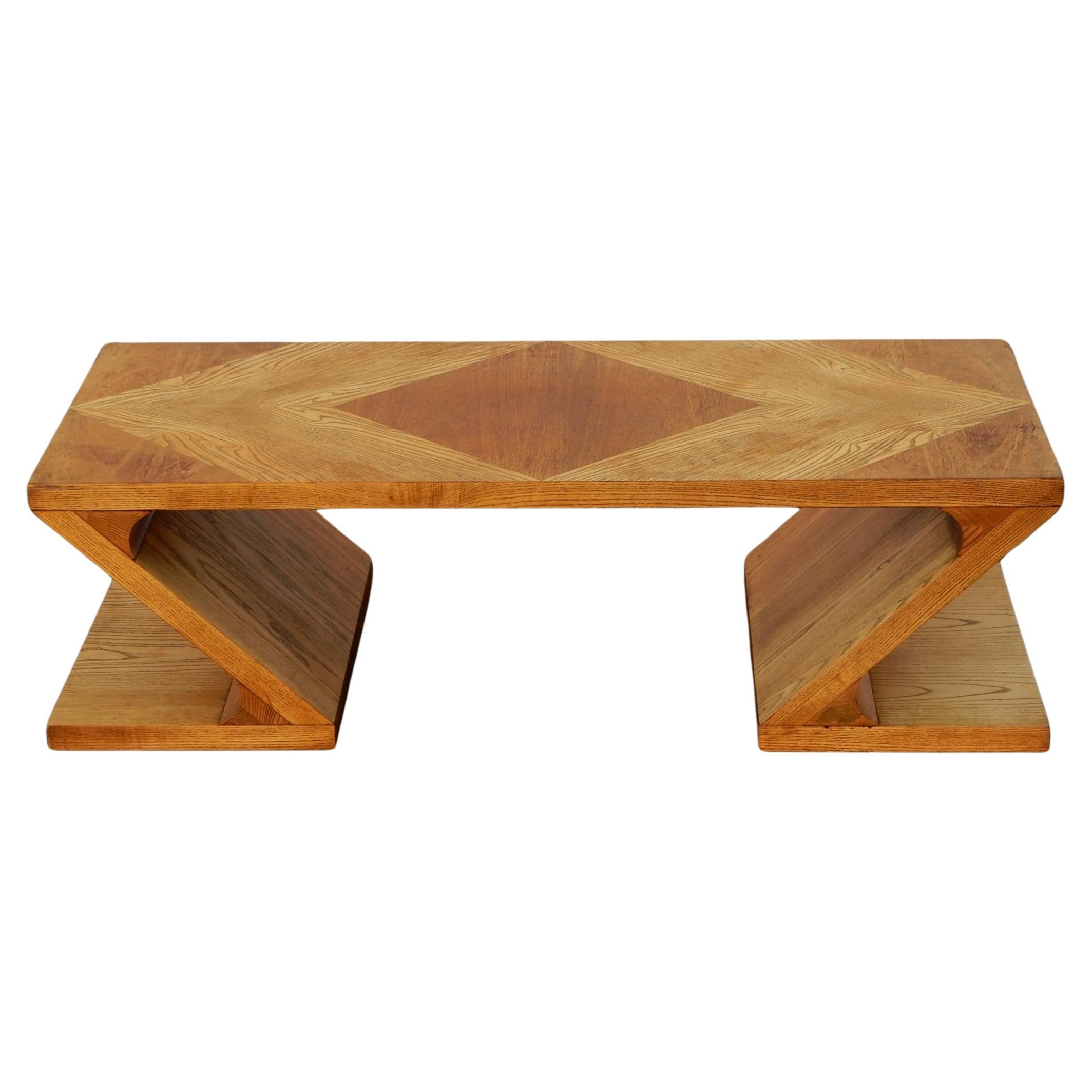 Spektakulärer Mid-Century Modern-Couchtisch mit Zick-Zack-Couchtisch