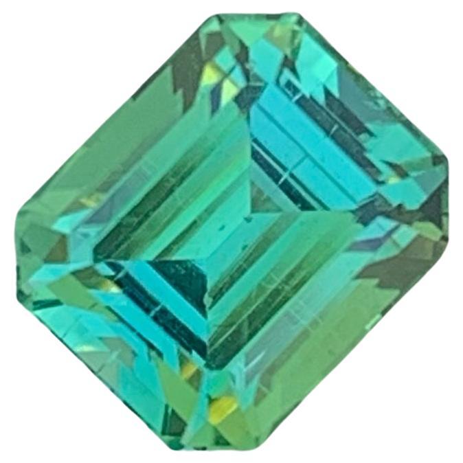 Spectaculaire bijou en tourmaline vert menthe 1,85 carat certifiée par le T.S.A.
