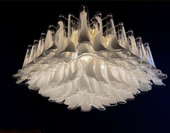 Spectacular Modern Murano Glass Petal Chandelier or Flush Mount