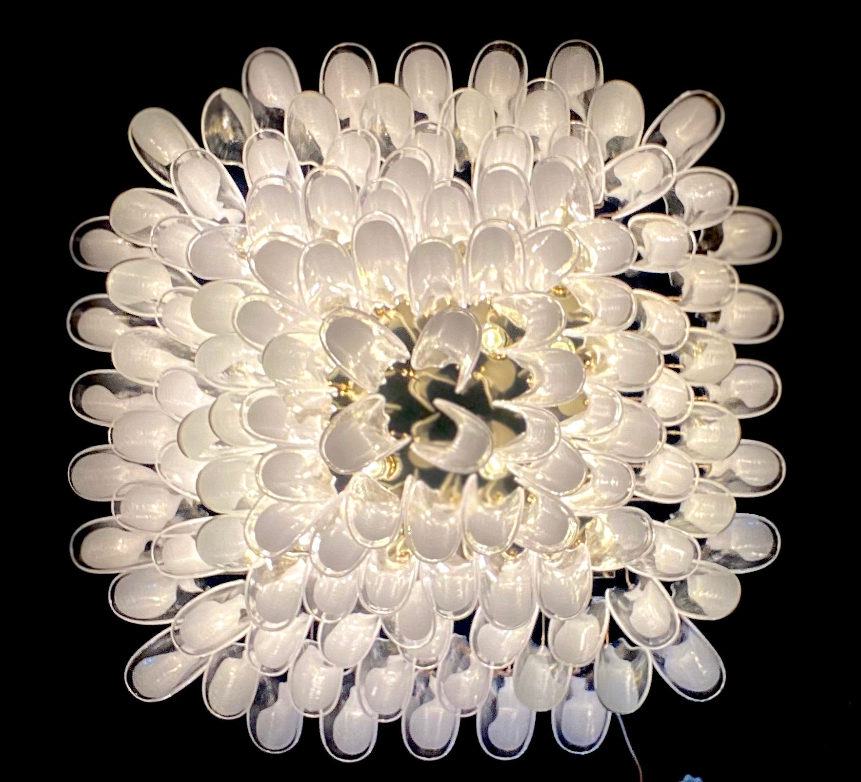 white petal chandelier