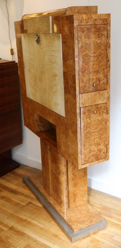 Spectacular Modernist Bar by Jean Gouffé, circa 1935, Signed, Art Deco, France
