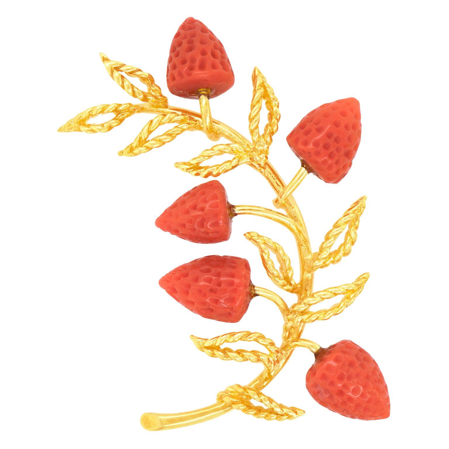 Vintage Jewelry-  Original By Robert Strawberry Brooch