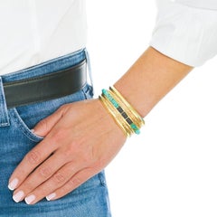 Spectacular Modernist Hopi Cuff in Yellow Gold by Preston Monongye