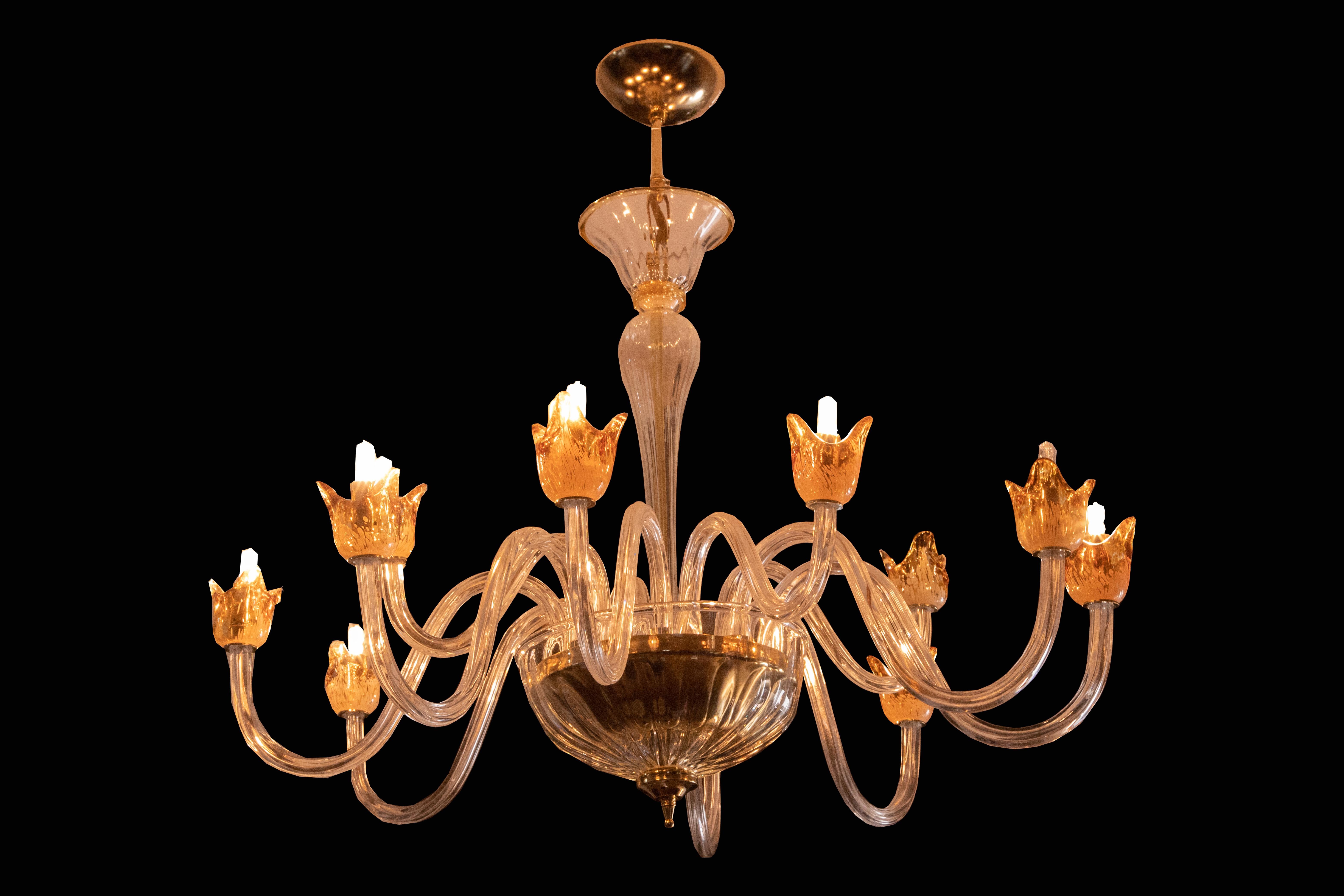 Spectacular Murano Chandelier 12 arms 5