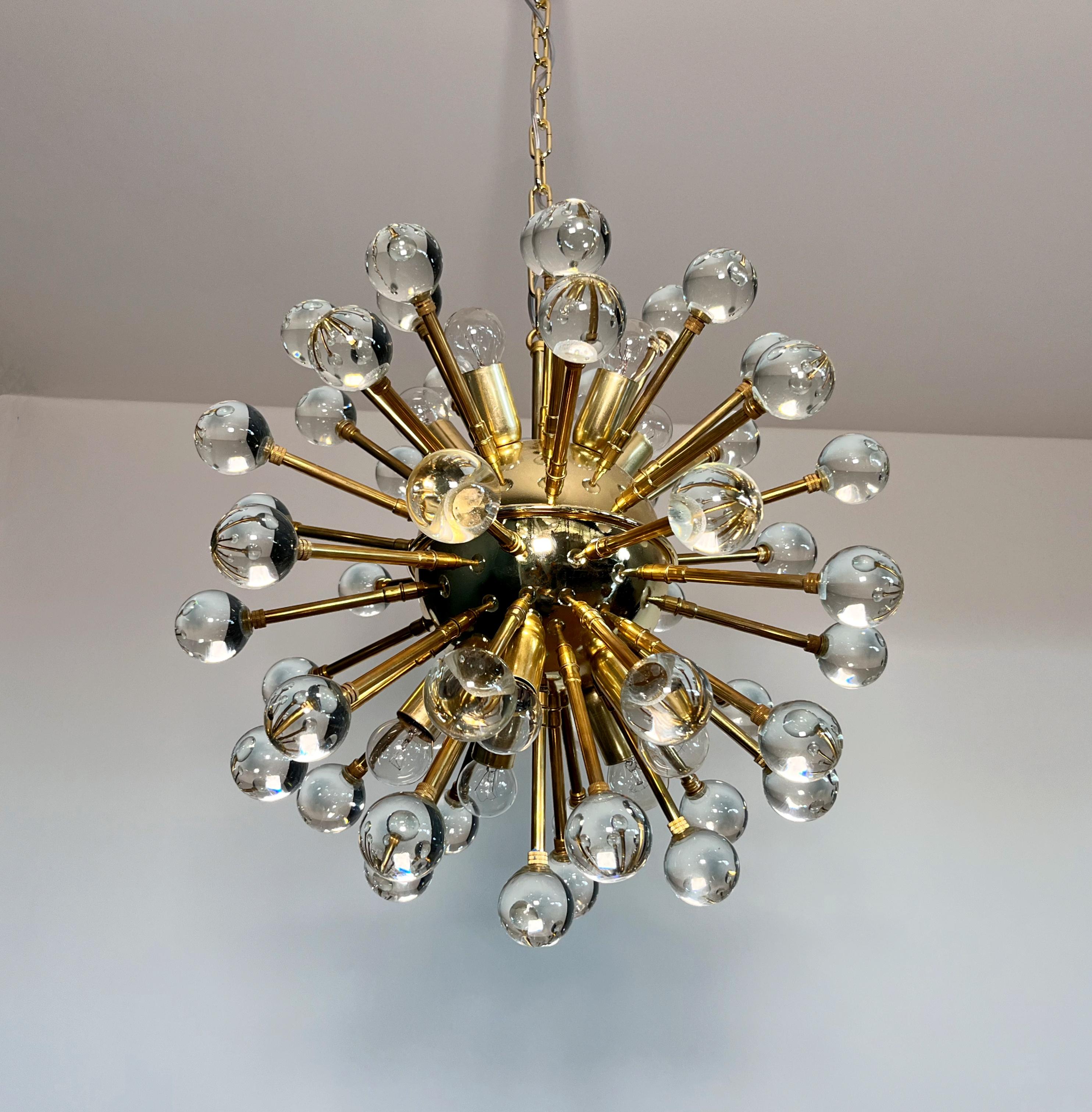Spectacular Murano clear Glass Sputnik Chandelier - 51 glasses In condizioni buone in vendita a Gaiarine Frazione Francenigo (TV), IT