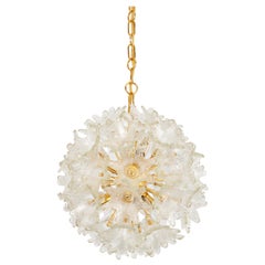 Spectacular Murano Glass Sunburst Flower Chandelier by Venini VeArt, Italy 1970s