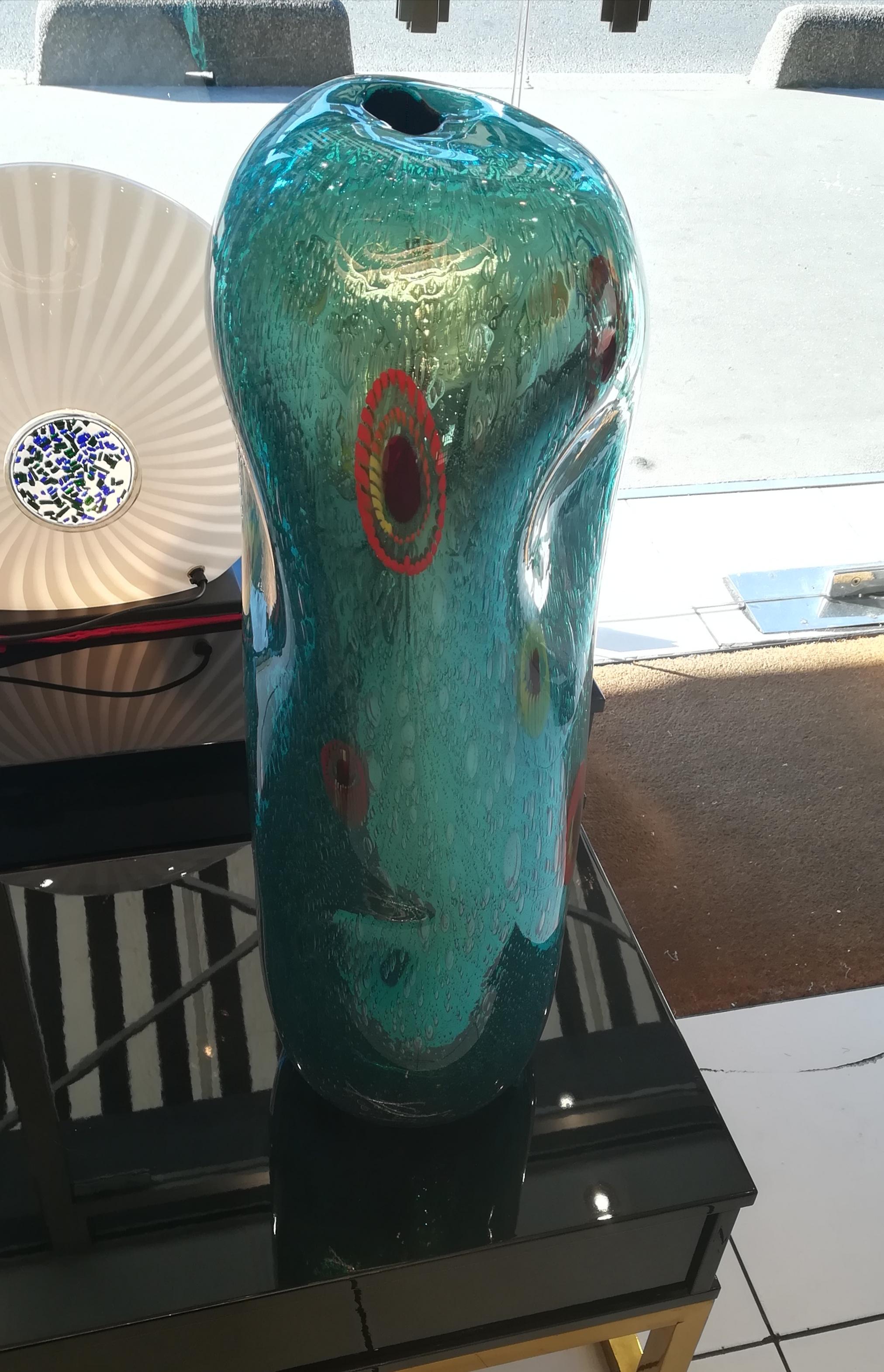 Art Glass Spectacular Murano Glass Vase, Unique Piece