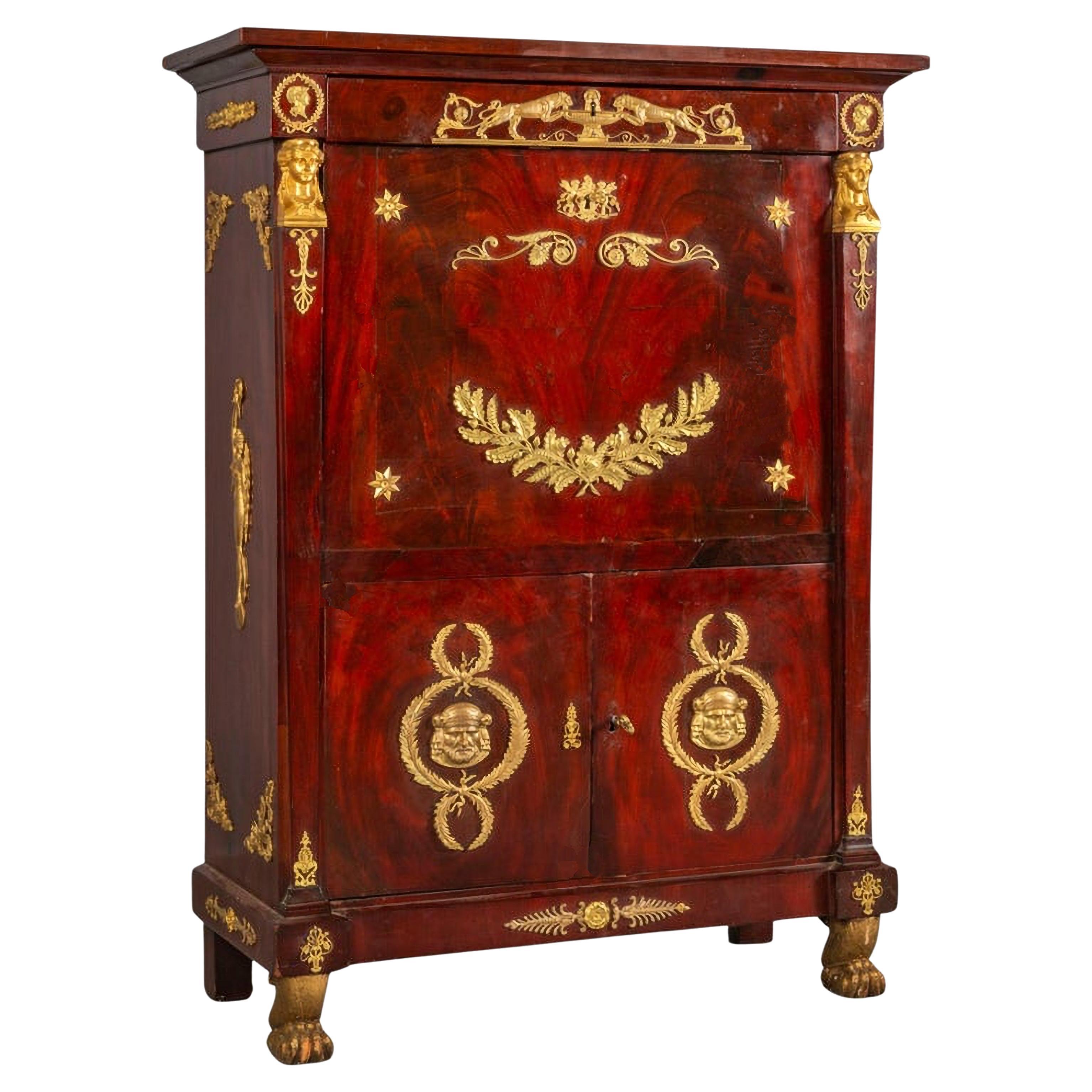 Spectacular Napoleon III Empire Secretaire 19th Century  RESTORED