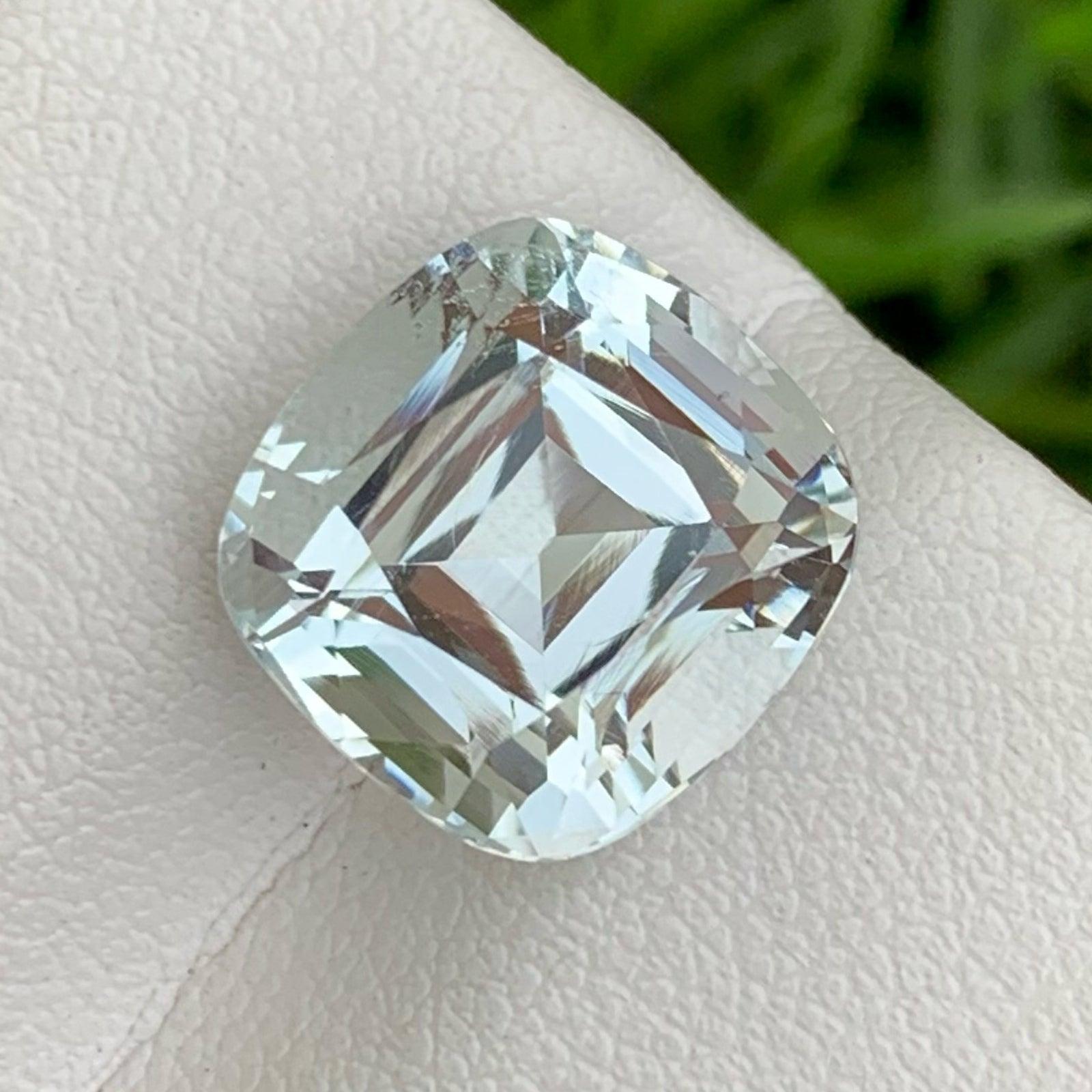 Cushion Cut Spectacular Natural Loose Aquamarine Gemstone 6.65 Carats Fine Gem High Quality For Sale