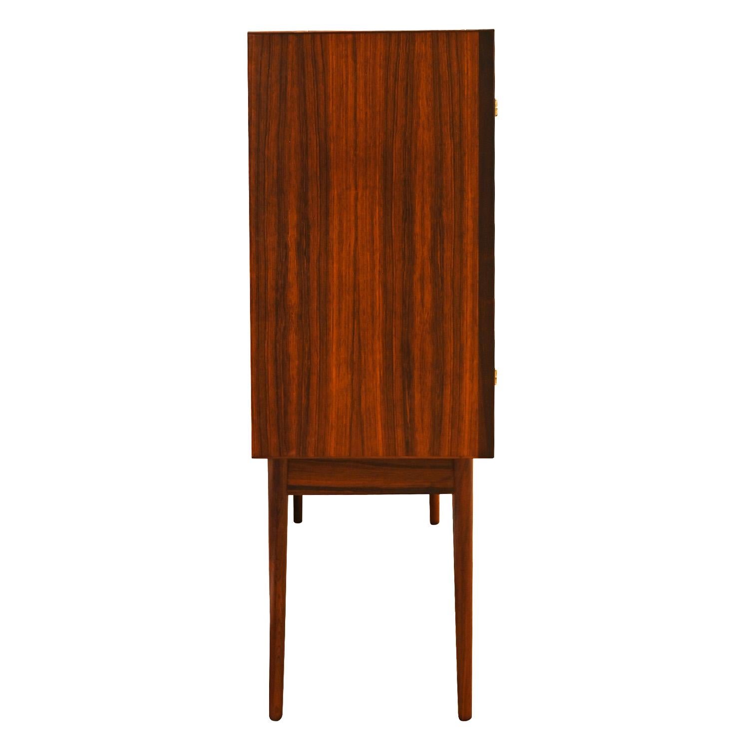 Mid-20th Century Spectacular Norwegian Illuminating Bar Cabinet in Rosewood 1950s 'signed'