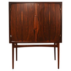 Spectacular Norwegian Illuminating Bar Cabinet in Rosewood 1950s 'signed'