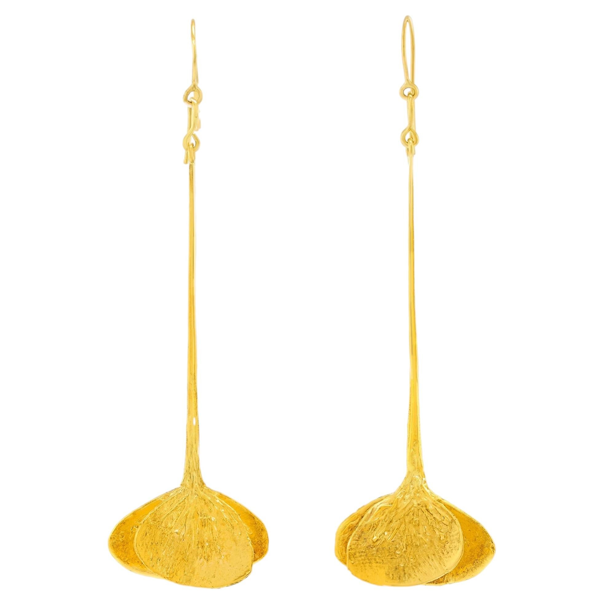 Spektakuläre „Organo-Chic“-Ohrringe in Gold