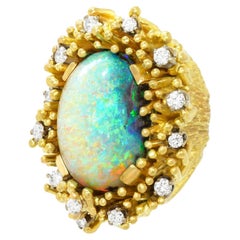Spectacular Organo-Chic Opal Ring c1960s