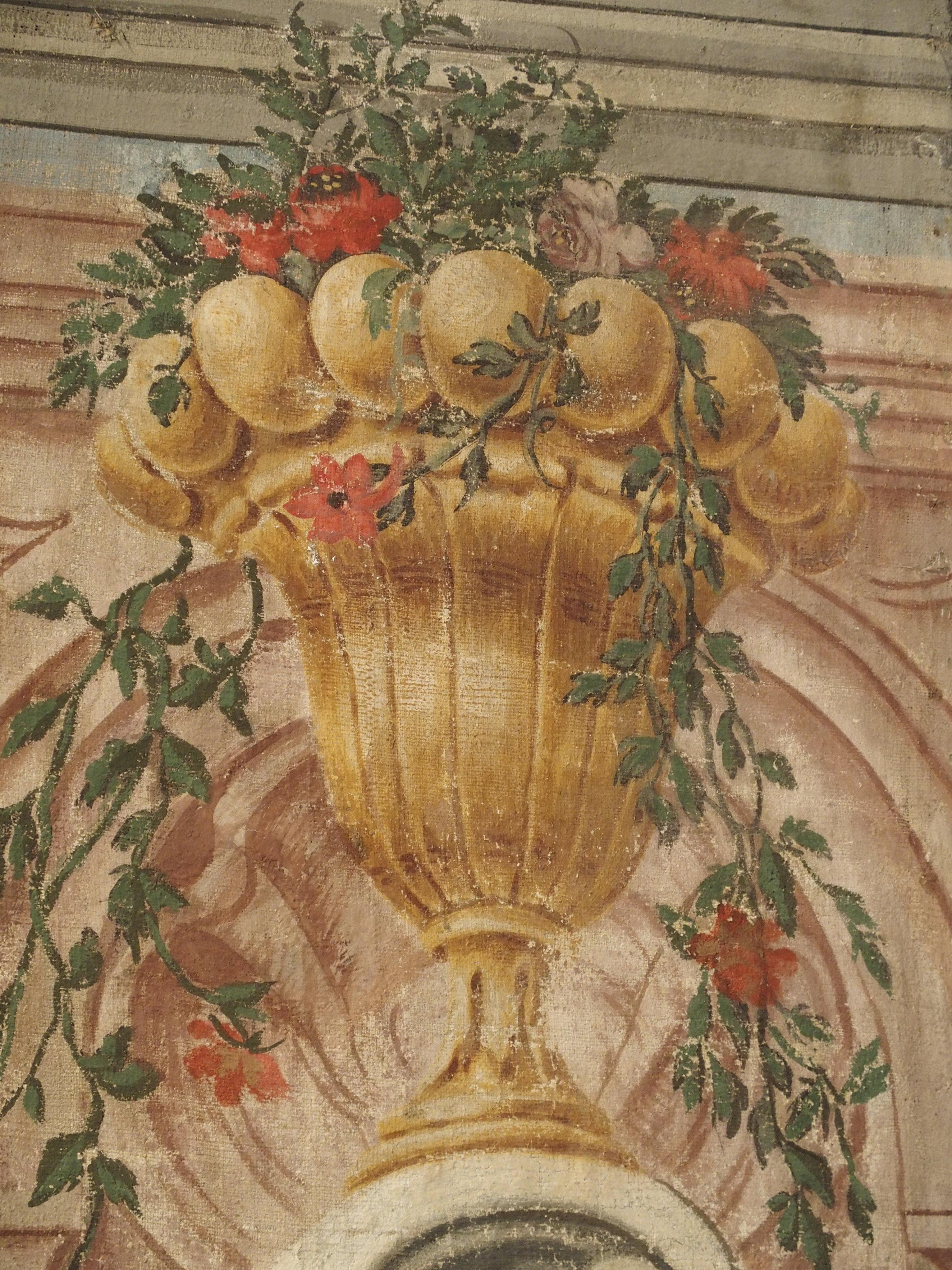 Spektakulärer bemalter sechsteiliger Wappen-Barockschirm mit Wappen aus Italien, um 1700 im Angebot 9