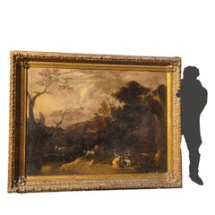 Spectacular Painting, 193x243cm, Animated Landscape, 17th Century