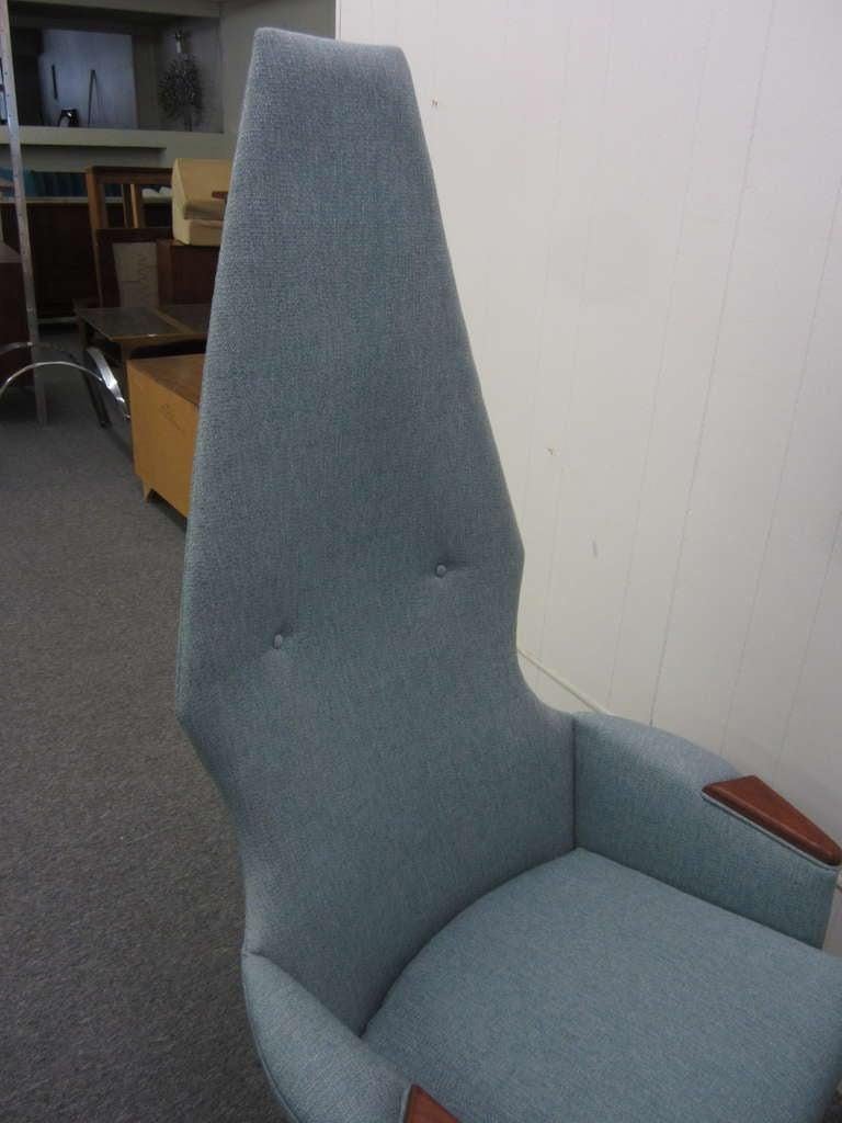 Paire spectaculaire de chaises Adrian Pearsall à haut dossier, mi-siècle moderne danois en vente 2