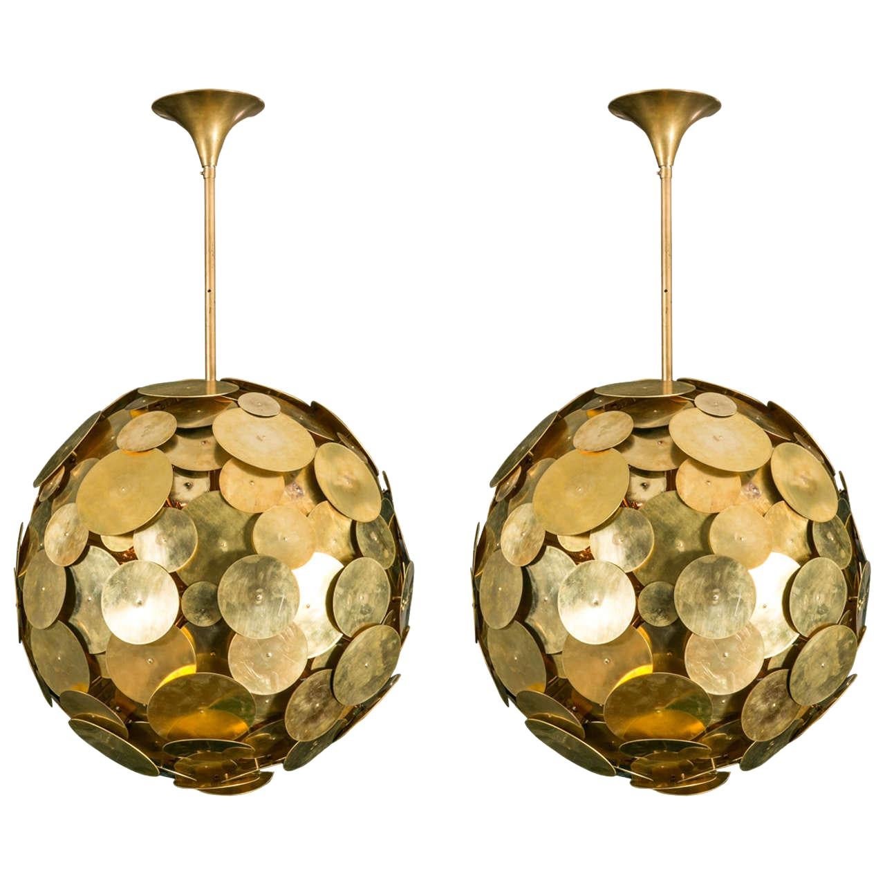 Spectacular Pair of Chandeliers by Galerie Glustin For Sale