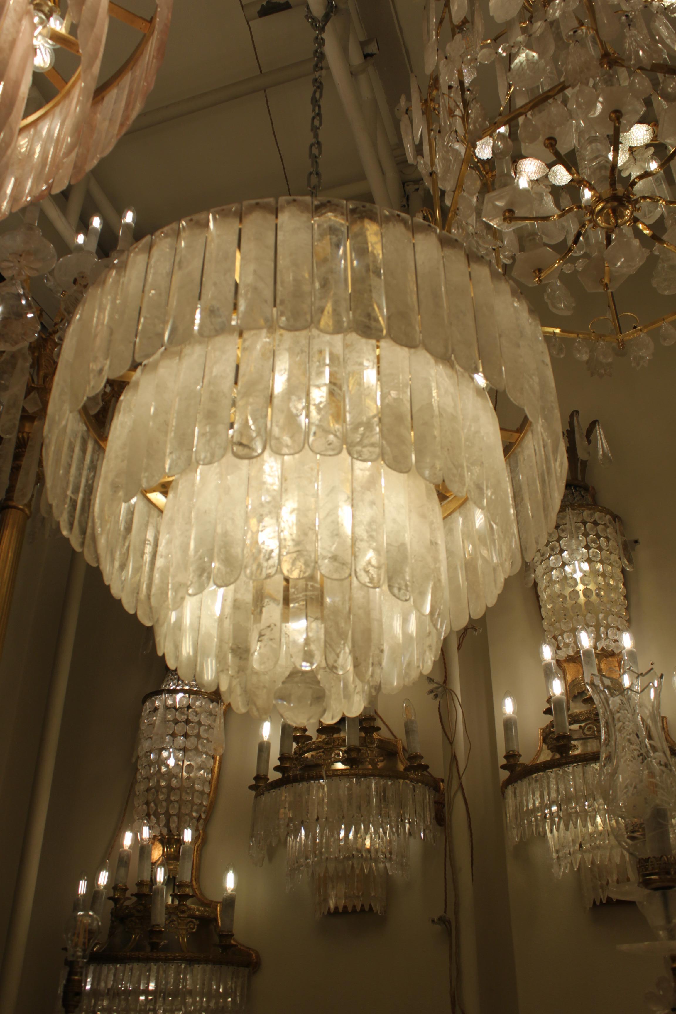 natural crystal chandelier